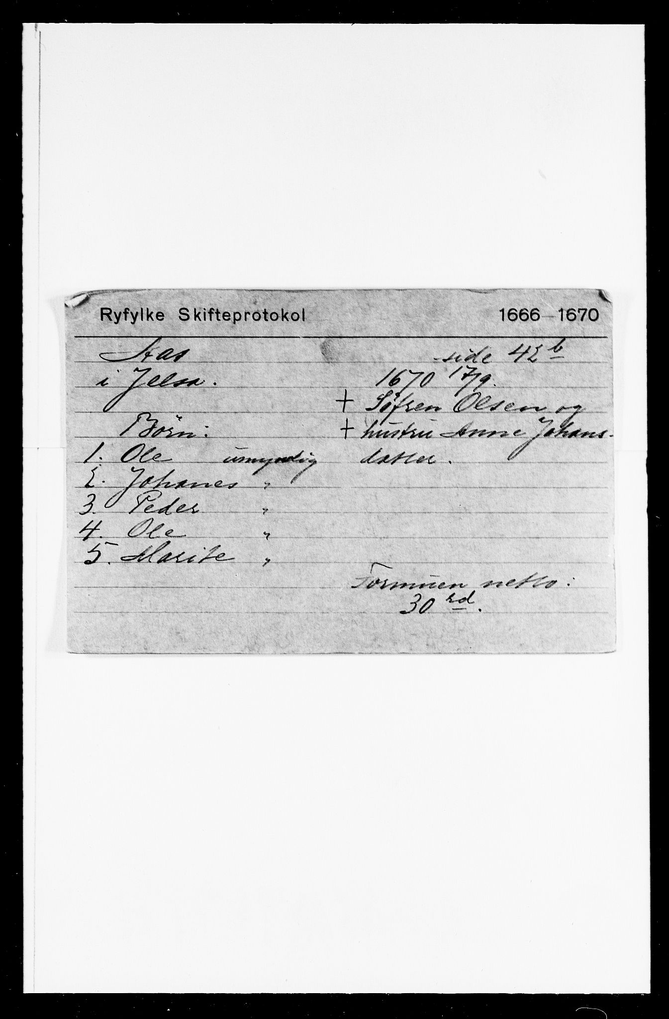 Ryfylke tingrett, AV/SAST-A-100055/001/IV, 1666-1670, p. 1