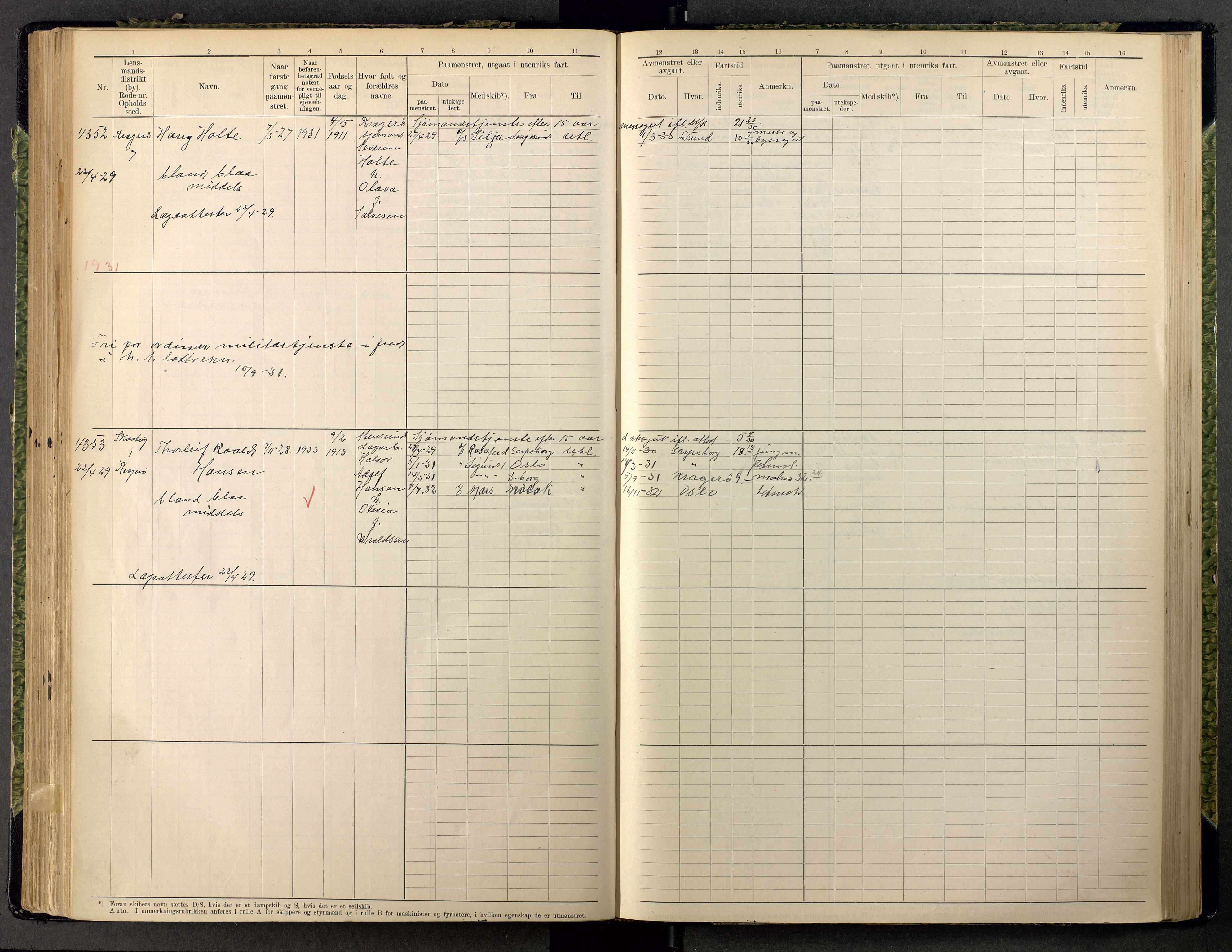 Kragerø innrulleringskontor, SAKO/A-830/F/Fc/L0011: Hovedrulle, 1914-1948, p. 239