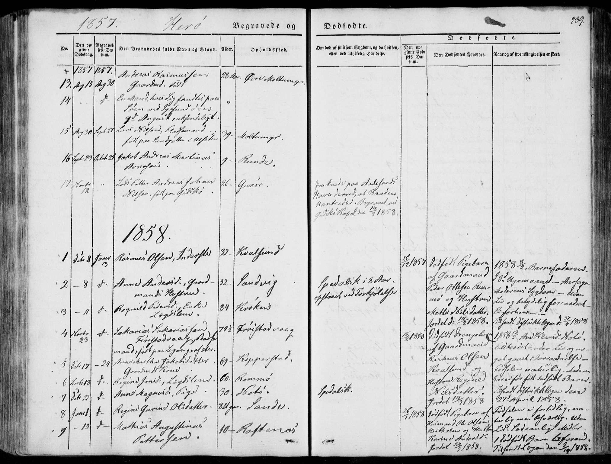 Ministerialprotokoller, klokkerbøker og fødselsregistre - Møre og Romsdal, AV/SAT-A-1454/507/L0070: Parish register (official) no. 507A05, 1842-1873, p. 239