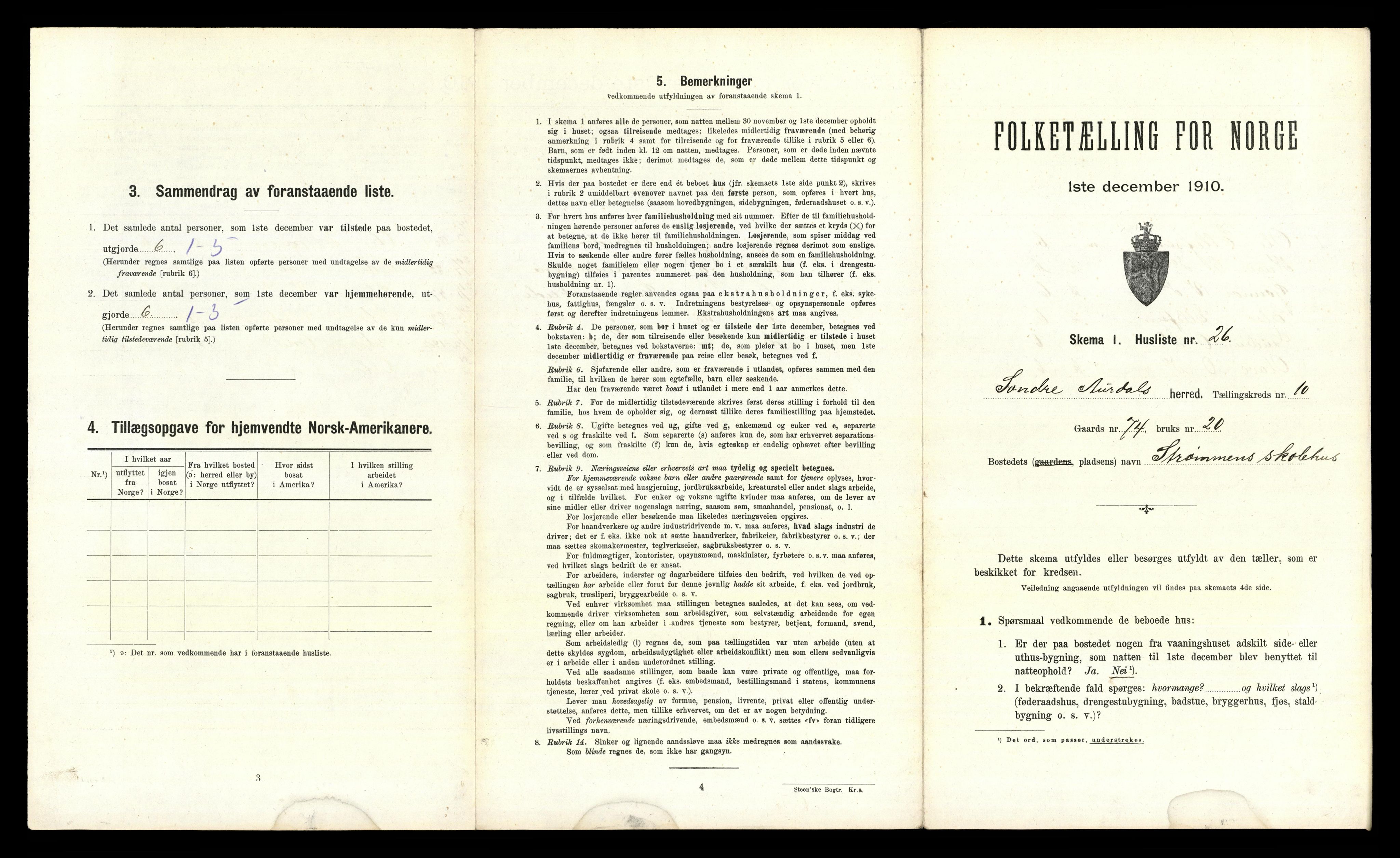 RA, 1910 census for Sør-Aurdal, 1910, p. 1071