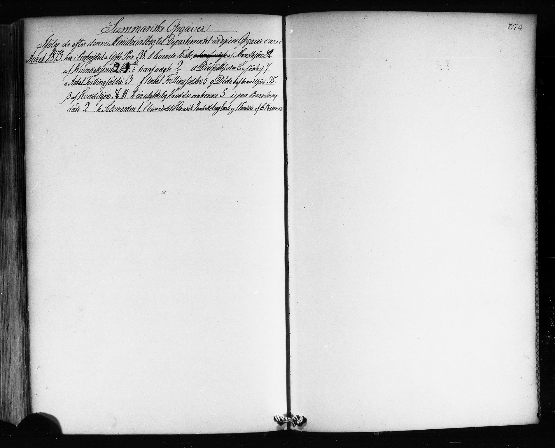 Hamre sokneprestembete, AV/SAB-A-75501/H/Ha/Haa/Haaa/L0015: Parish register (official) no. A 15, 1870-1881, p. 574