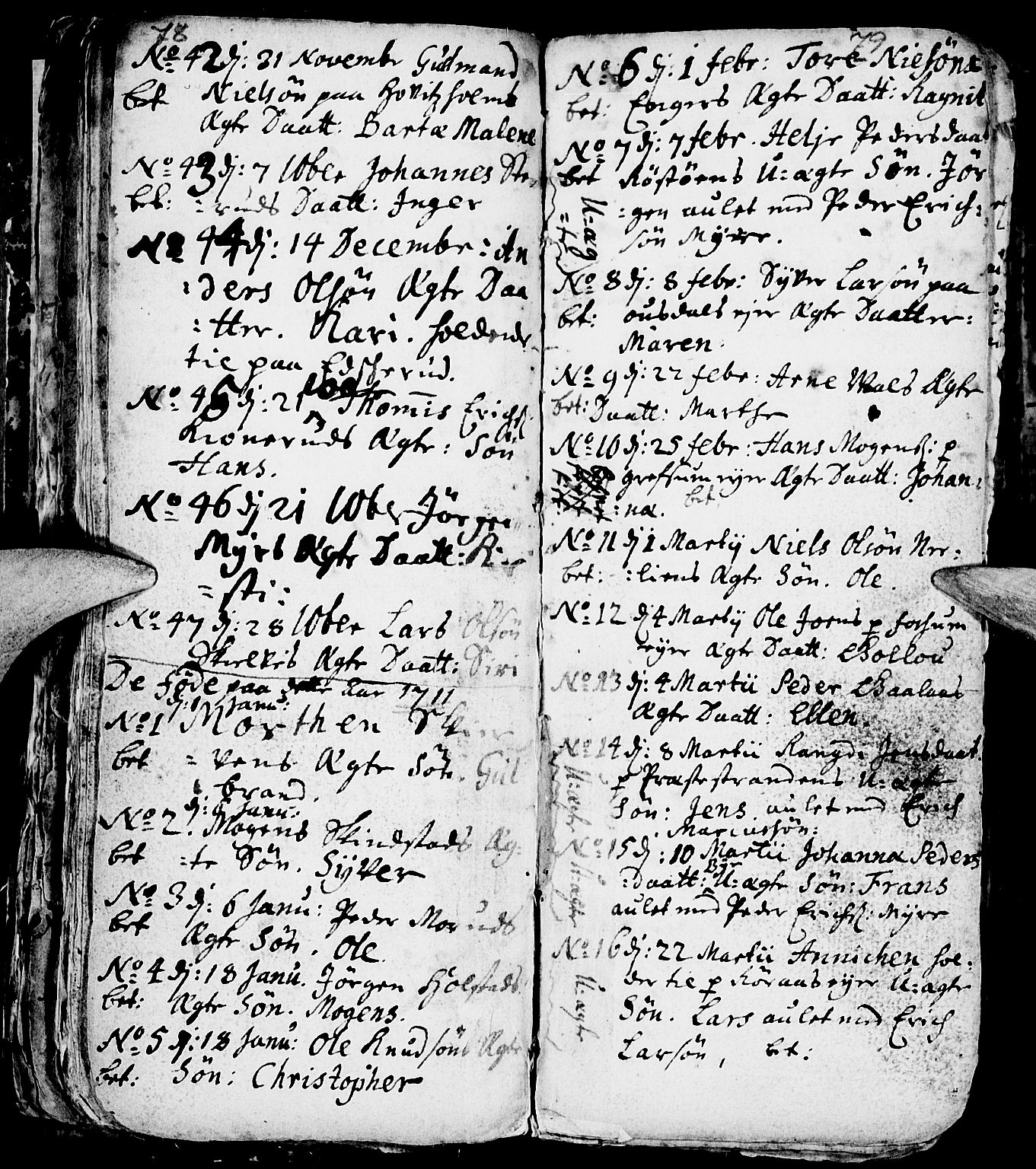 Nes prestekontor, Hedmark, AV/SAH-PREST-020/L/La/L0001: Parish register (copy) no. 1, 1663-1784, p. 78-79