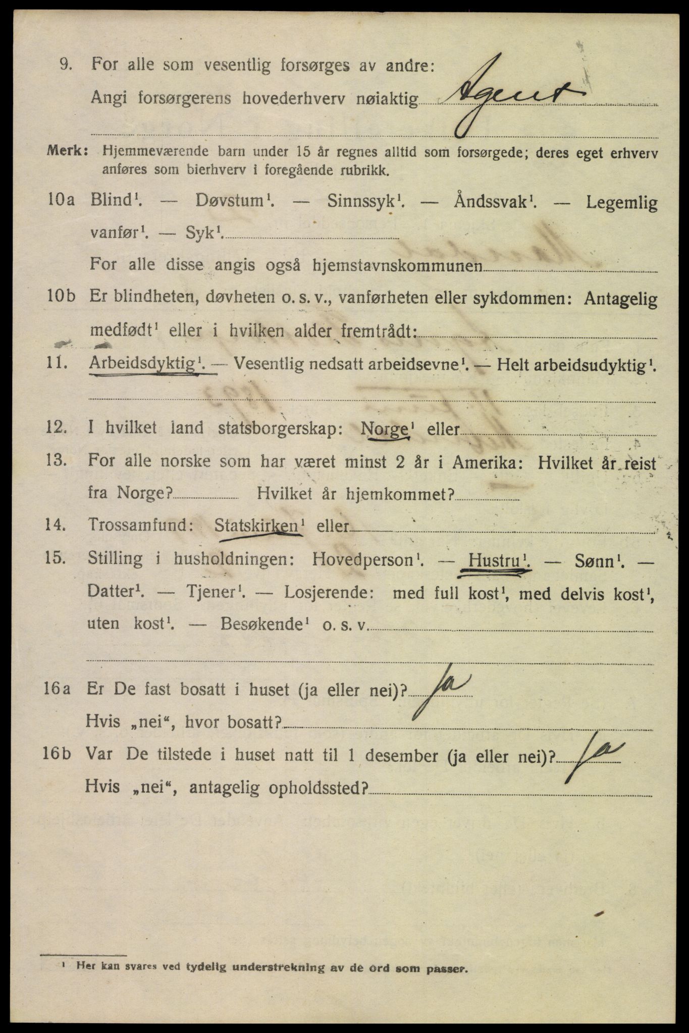 SAK, 1920 census for Mandal, 1920, p. 4764