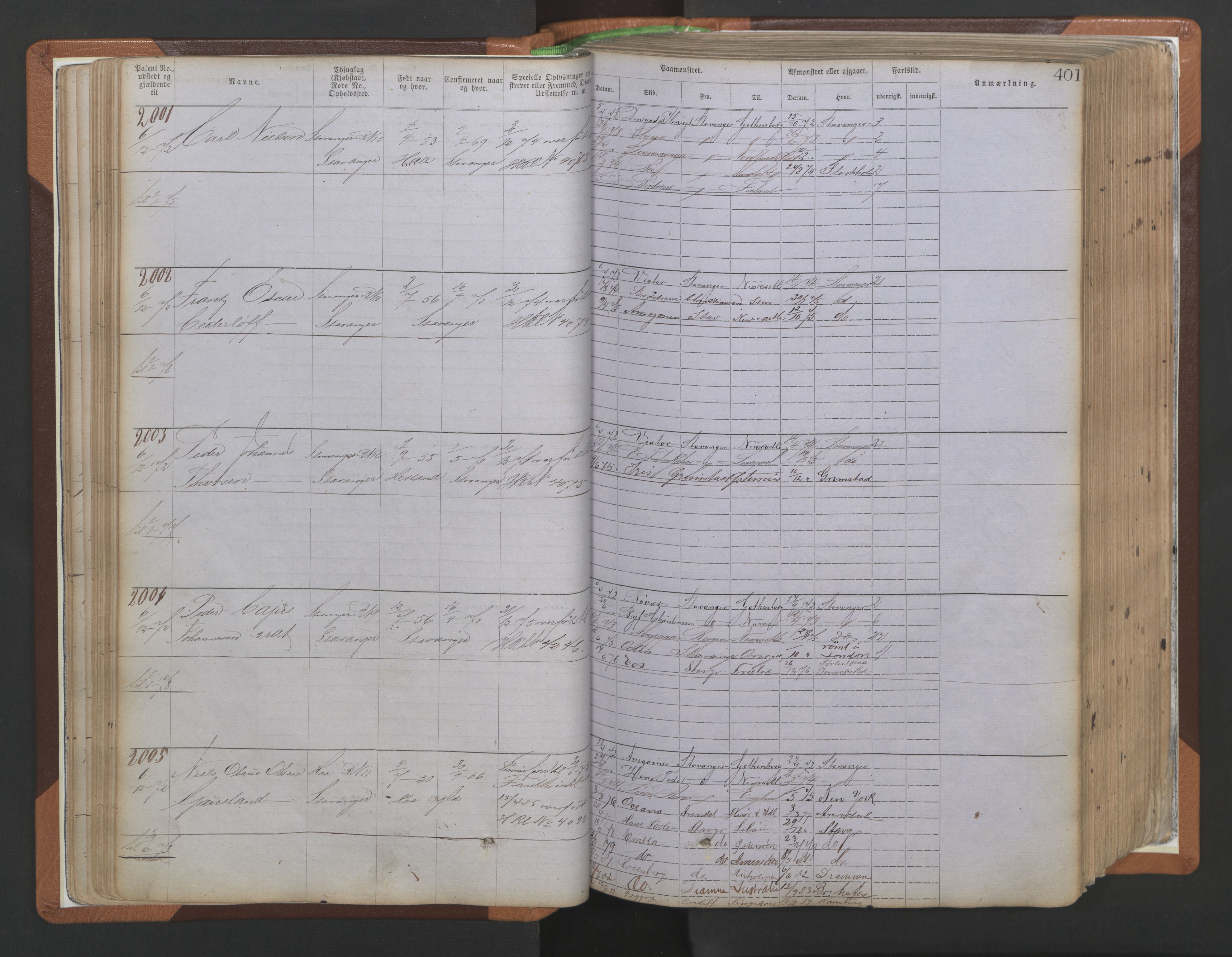 Stavanger sjømannskontor, AV/SAST-A-102006/F/Ff/L0009: Annotasjonsrulle, patentnr. 1805-3605 (dublett), 1872-1900, p. 44