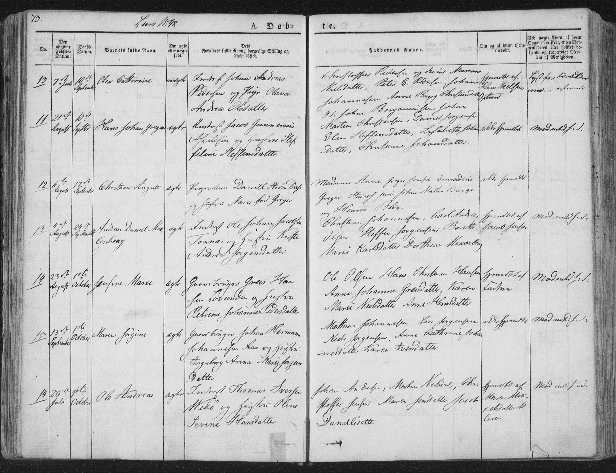 Ministerialprotokoller, klokkerbøker og fødselsregistre - Nordland, SAT/A-1459/839/L0565: Parish register (official) no. 839A02, 1825-1862, p. 73