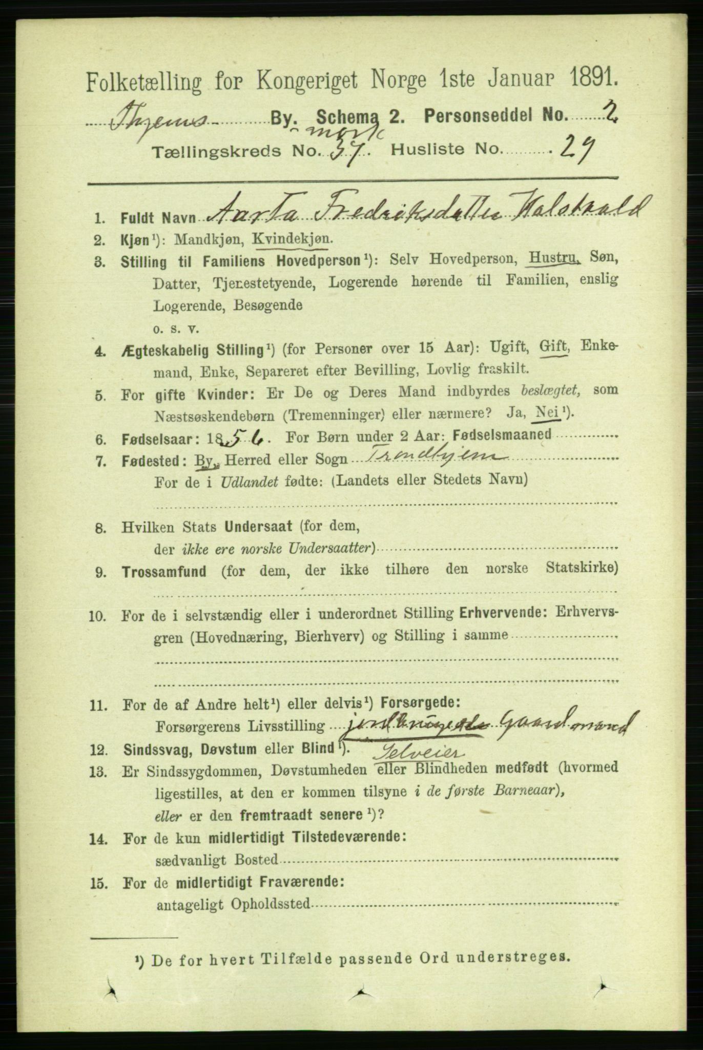 RA, 1891 census for 1601 Trondheim, 1891, p. 28348