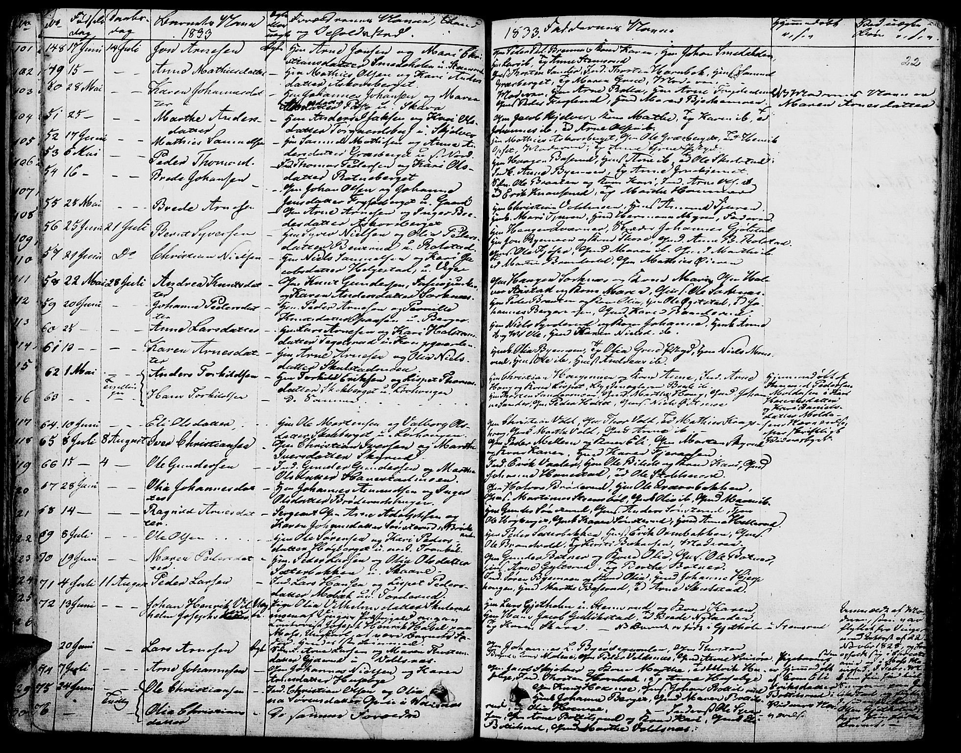 Grue prestekontor, SAH/PREST-036/H/Ha/Haa/L0007: Parish register (official) no. 7, 1830-1847, p. 22