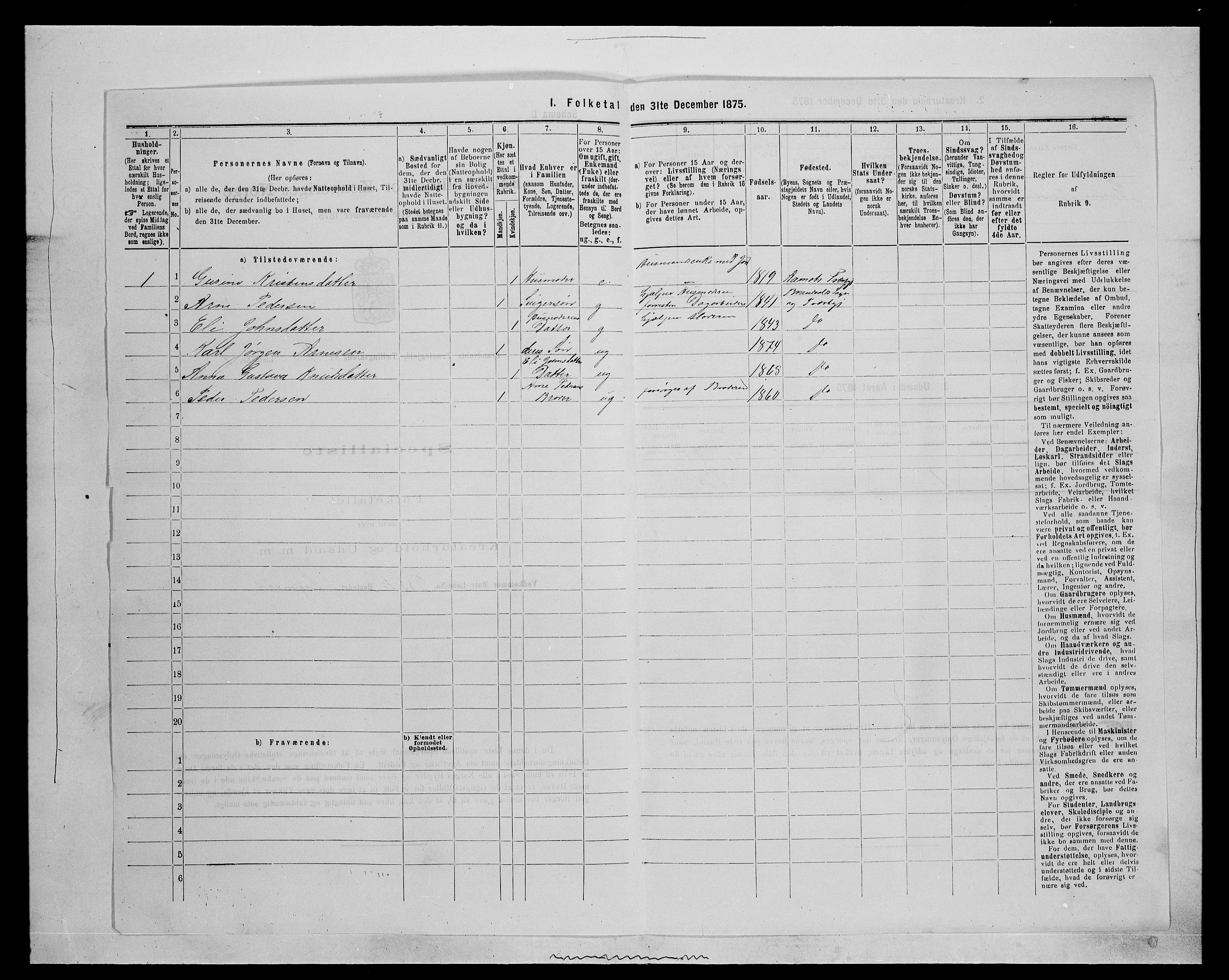 SAH, 1875 census for 0422P Brandval, 1875, p. 534