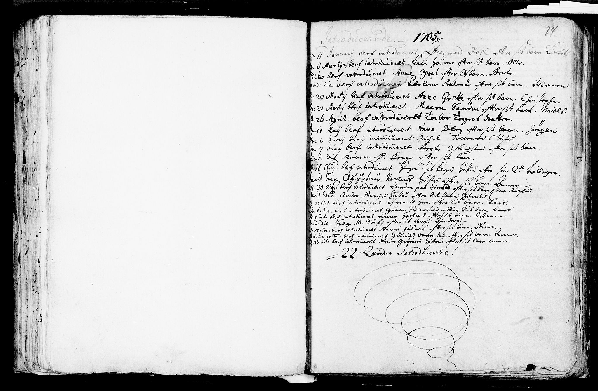 Våle kirkebøker, SAKO/A-334/F/Fa/L0002: Parish register (official) no. I 2, 1705-1732, p. 84