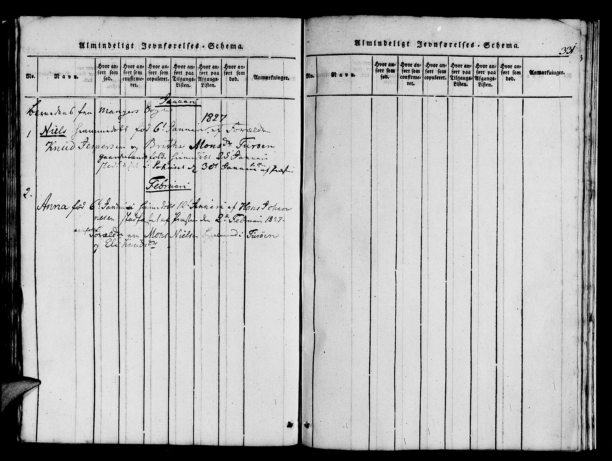 Askøy Sokneprestembete, SAB/A-74101/H/Ha/Haa/Haaa/L0003: Parish register (official) no. A 3, 1815-1825, p. 331