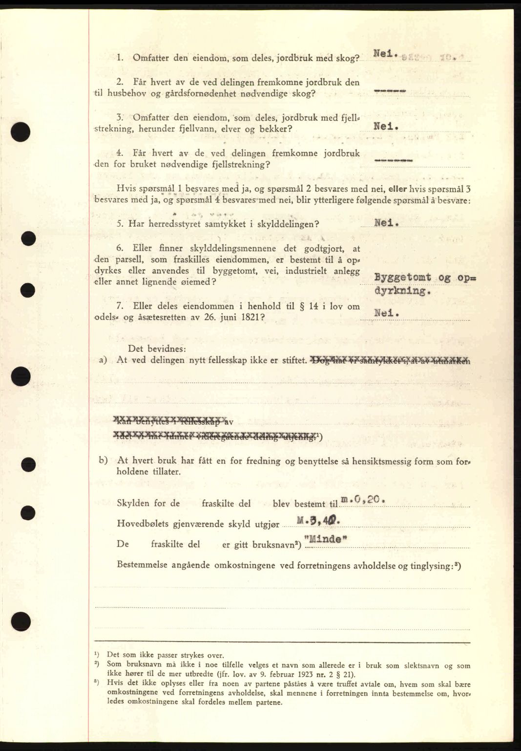 Nordre Sunnmøre sorenskriveri, AV/SAT-A-0006/1/2/2C/2Ca: Mortgage book no. A13, 1942-1942, Diary no: : 966/1942