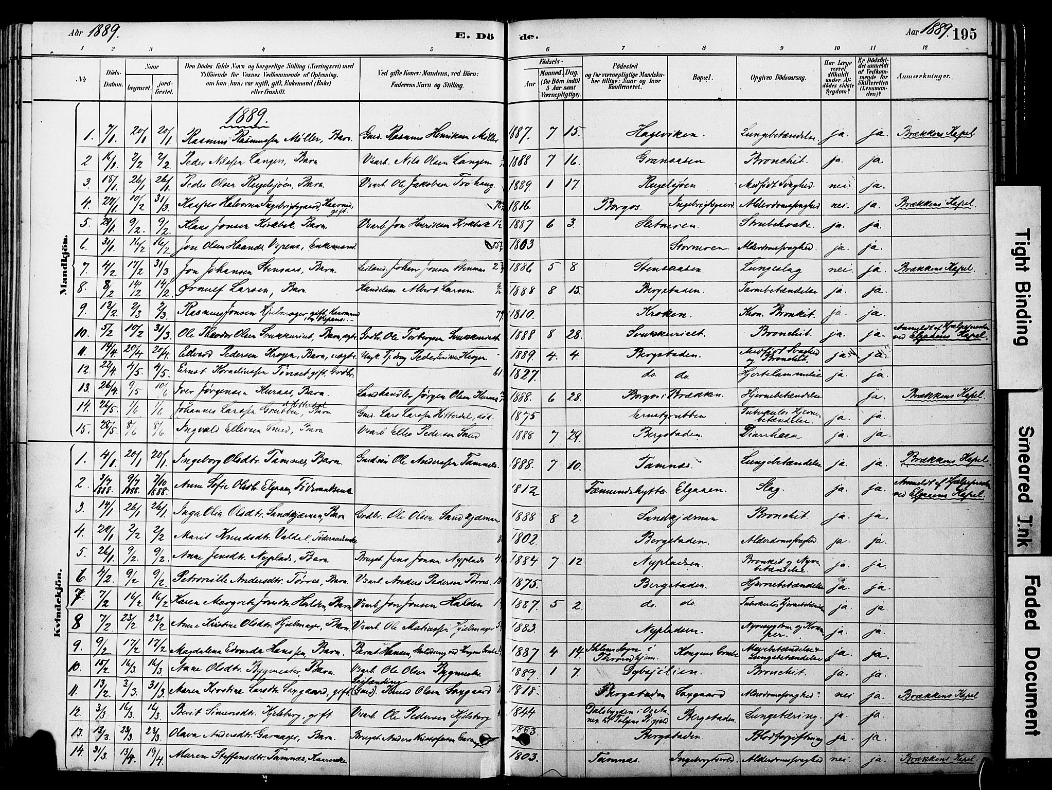 Ministerialprotokoller, klokkerbøker og fødselsregistre - Sør-Trøndelag, SAT/A-1456/681/L0933: Parish register (official) no. 681A11, 1879-1890, p. 195