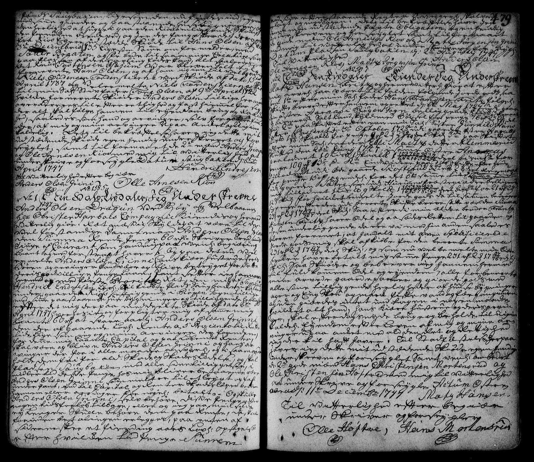 Lier, Røyken og Hurum sorenskriveri, SAKO/A-89/G/Ga/Gaa/L0002: Mortgage book no. II, 1725-1755, p. 479