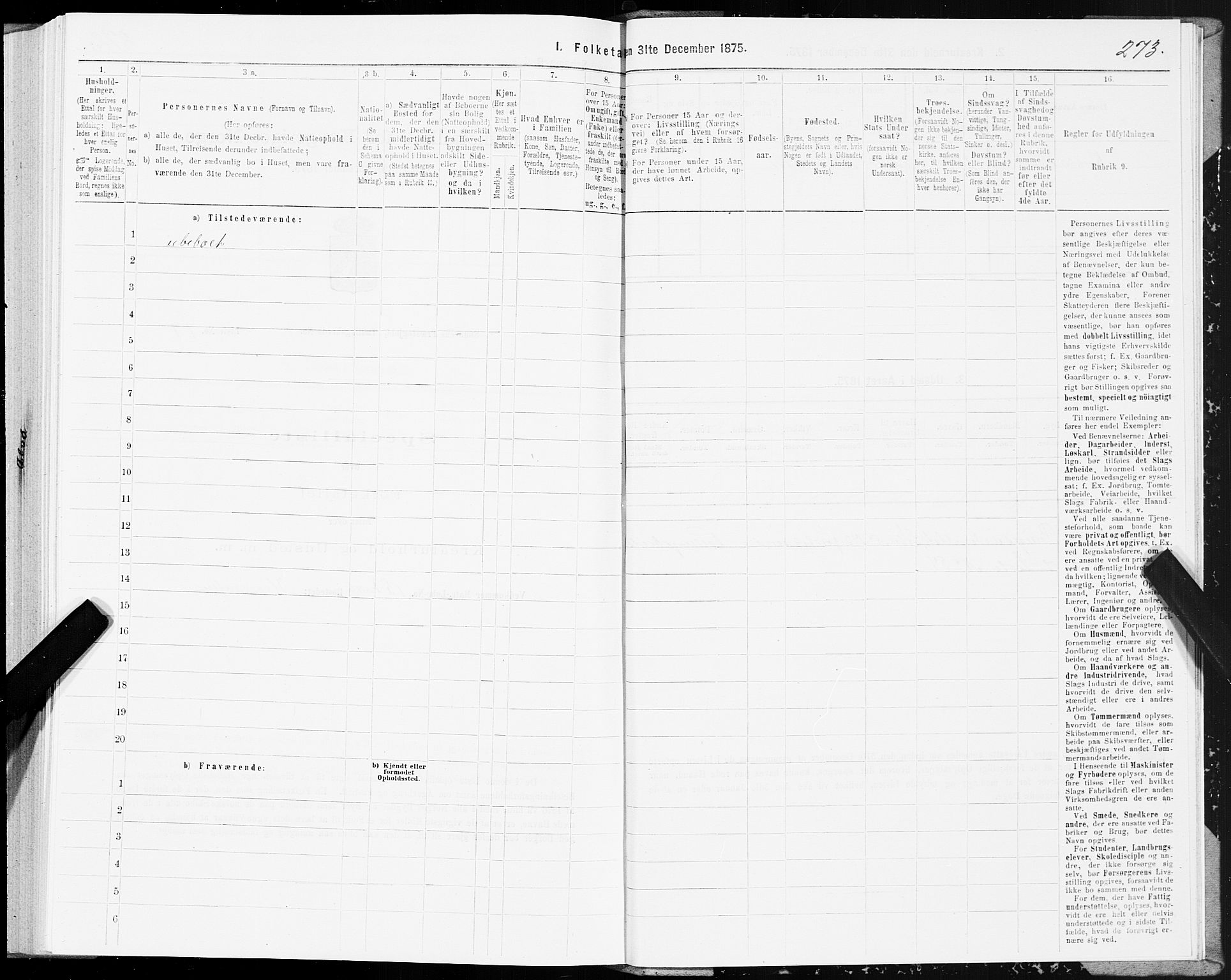 SAT, 1875 census for 1736P Snåsa, 1875, p. 3273