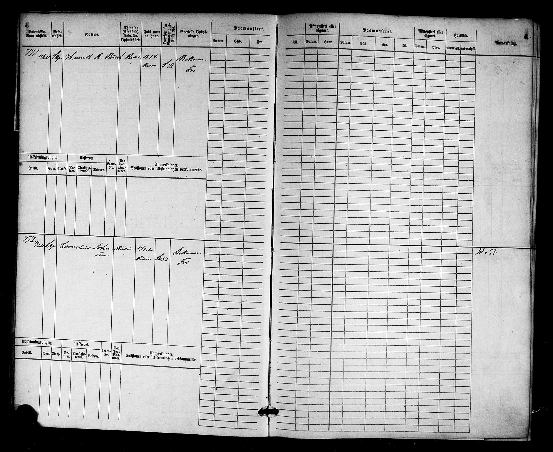 Risør mønstringskrets, AV/SAK-2031-0010/F/Fb/L0003: Hovedrulle nr 767-1528, Q-3, 1868-1910, p. 5