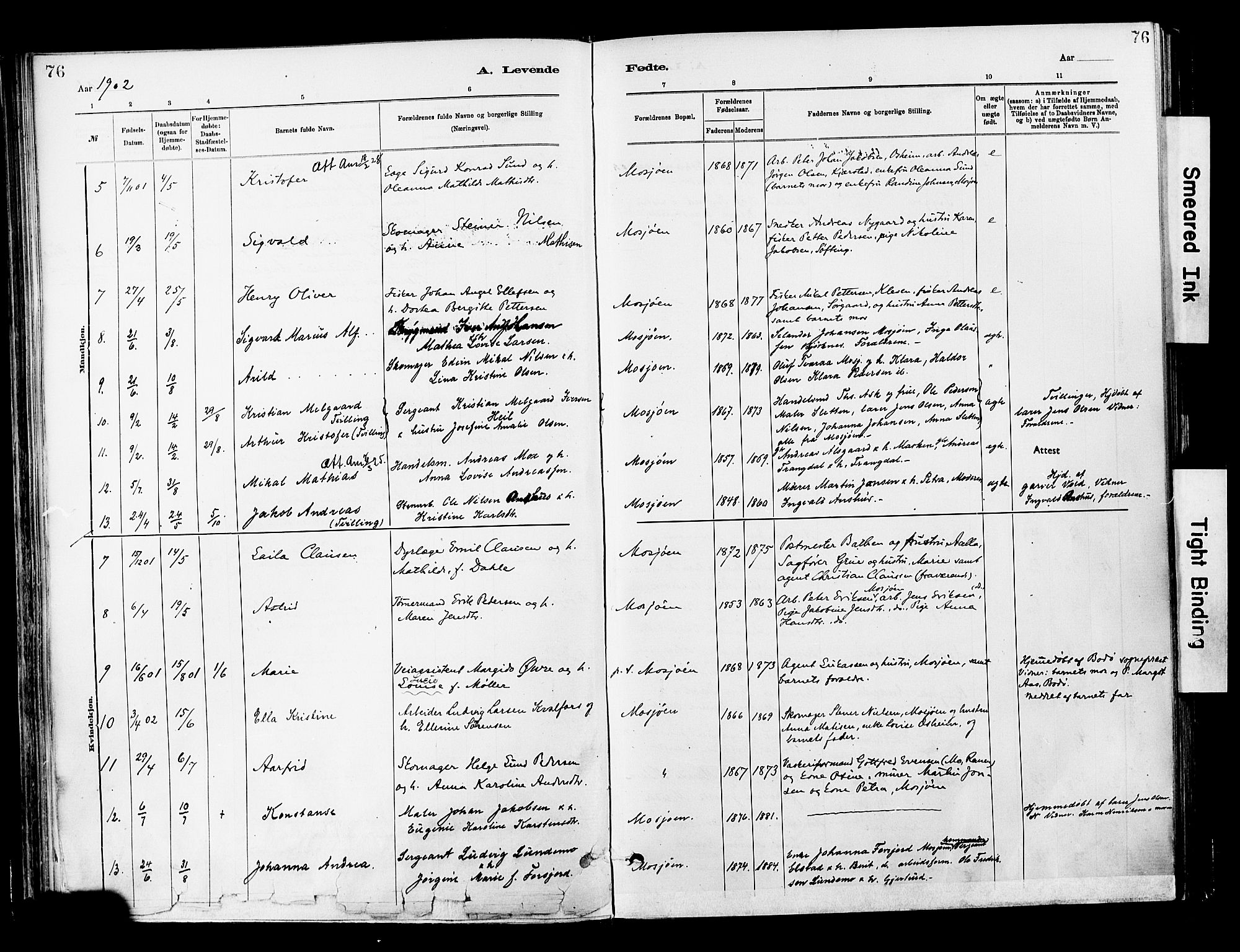 Ministerialprotokoller, klokkerbøker og fødselsregistre - Nordland, AV/SAT-A-1459/820/L0296: Parish register (official) no. 820A17, 1880-1903, p. 76