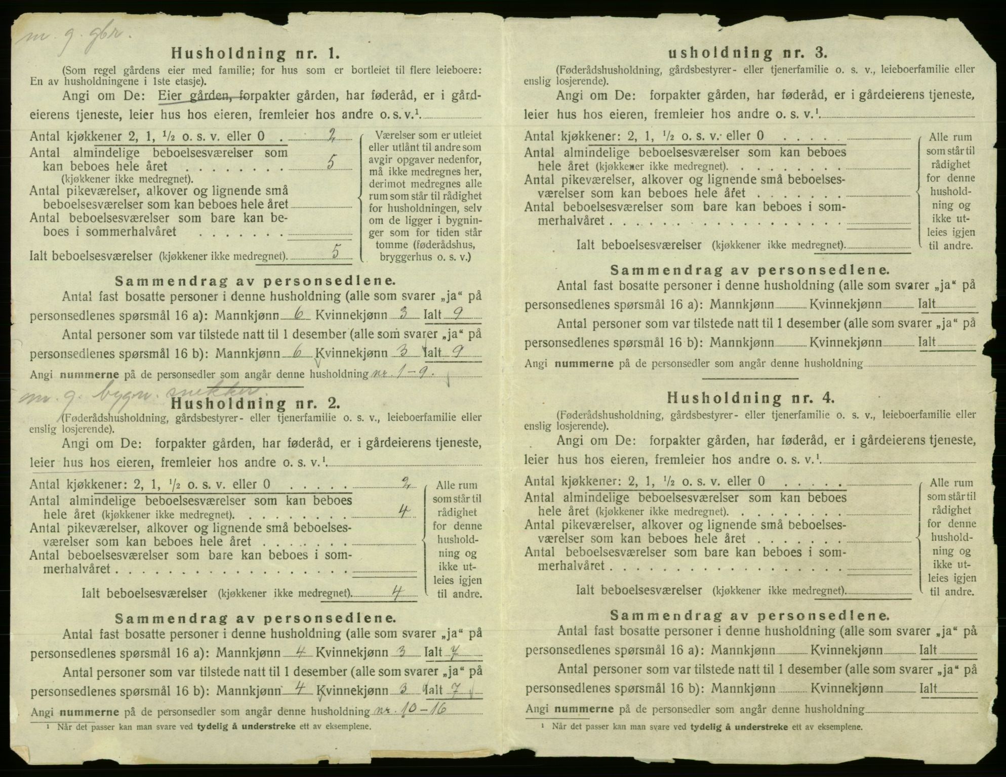 SAB, 1920 census for Fana, 1920, p. 3040