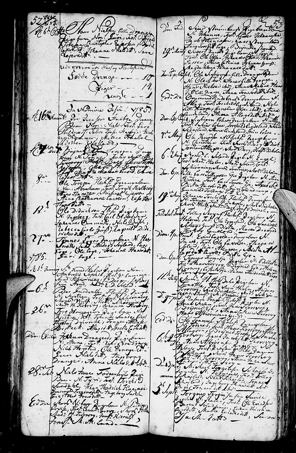 Flekkefjord sokneprestkontor, SAK/1111-0012/F/Fb/Fbc/L0001: Parish register (copy) no. B 1, 1773-1801, p. 52-53