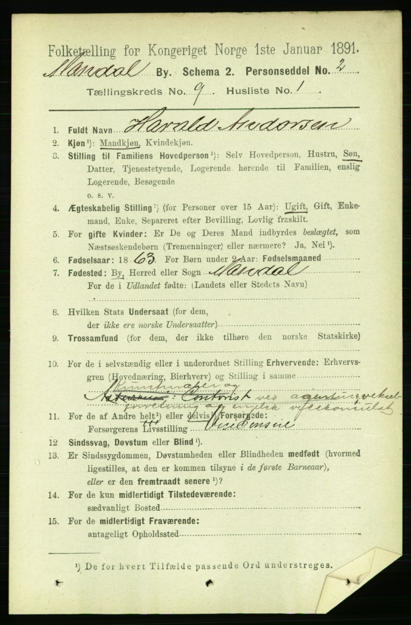 RA, 1891 census for 1002 Mandal, 1891, p. 2478