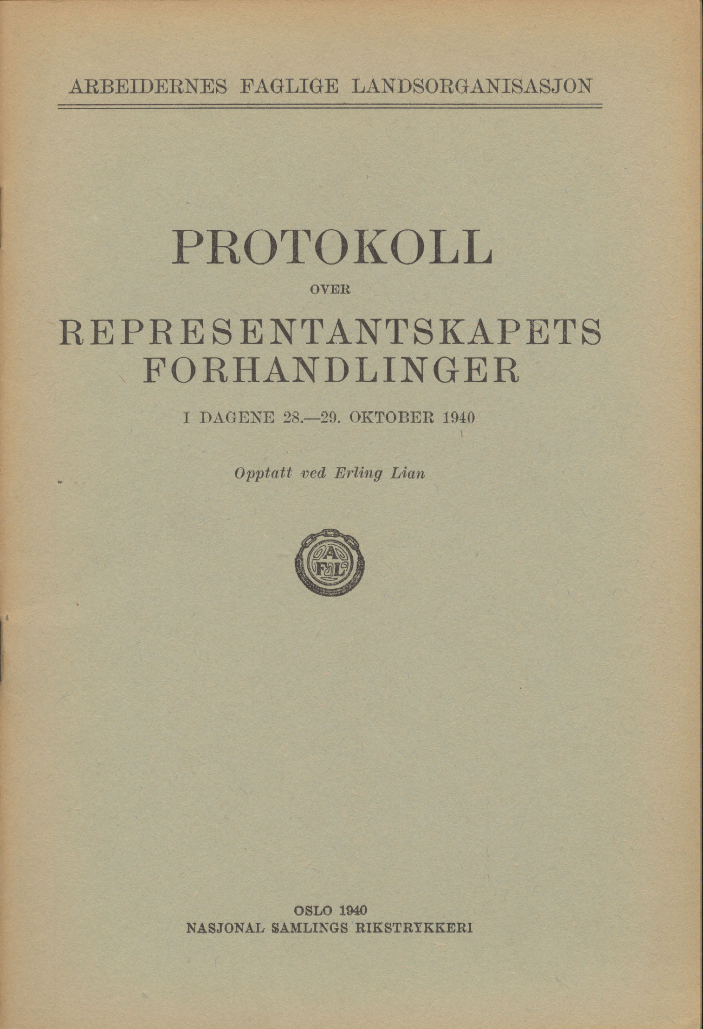 Landsorganisasjonen i Norge, AAB/ARK-1579, 1911-1953, p. 396