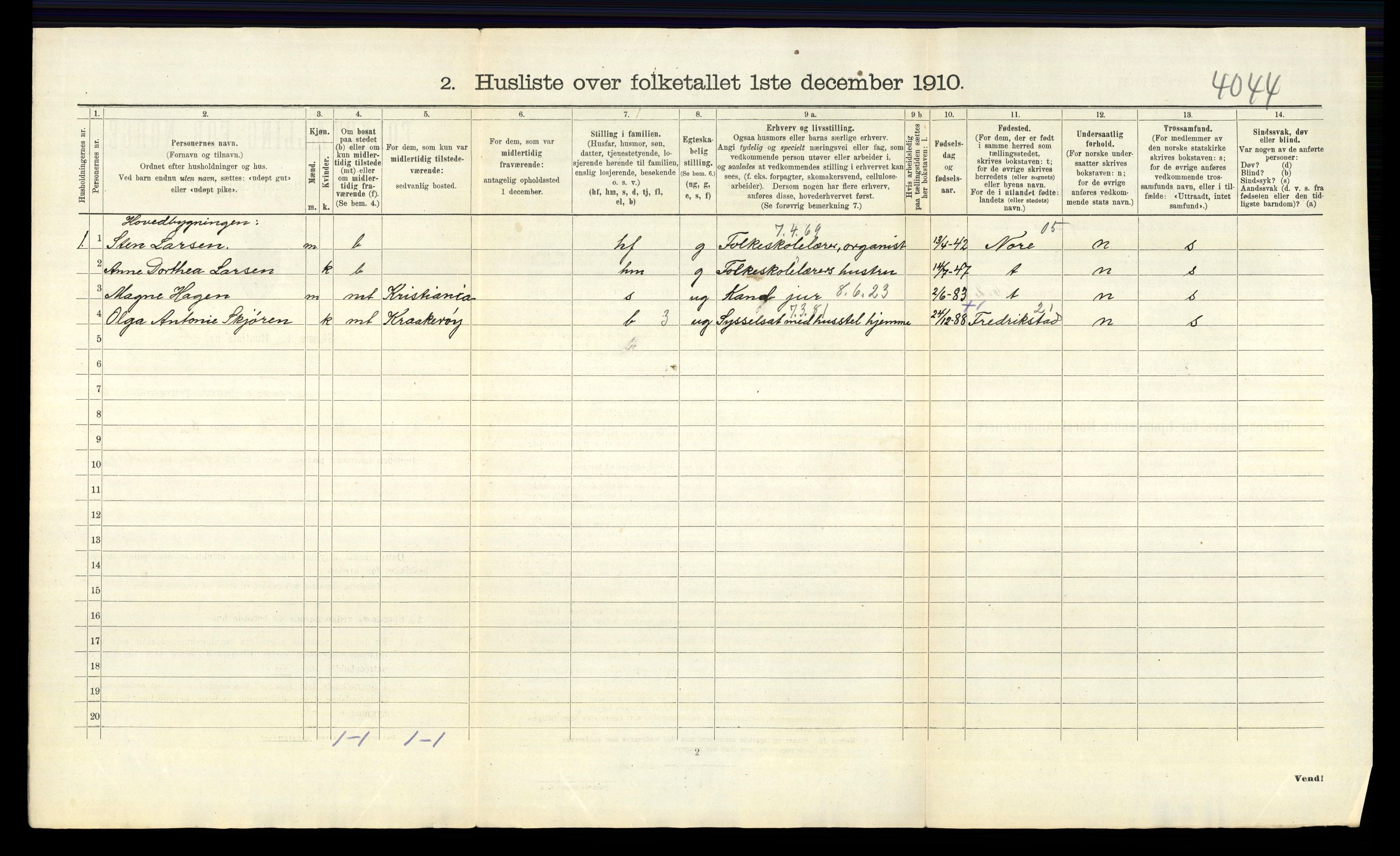 RA, 1910 census for Tune, 1910, p. 1245