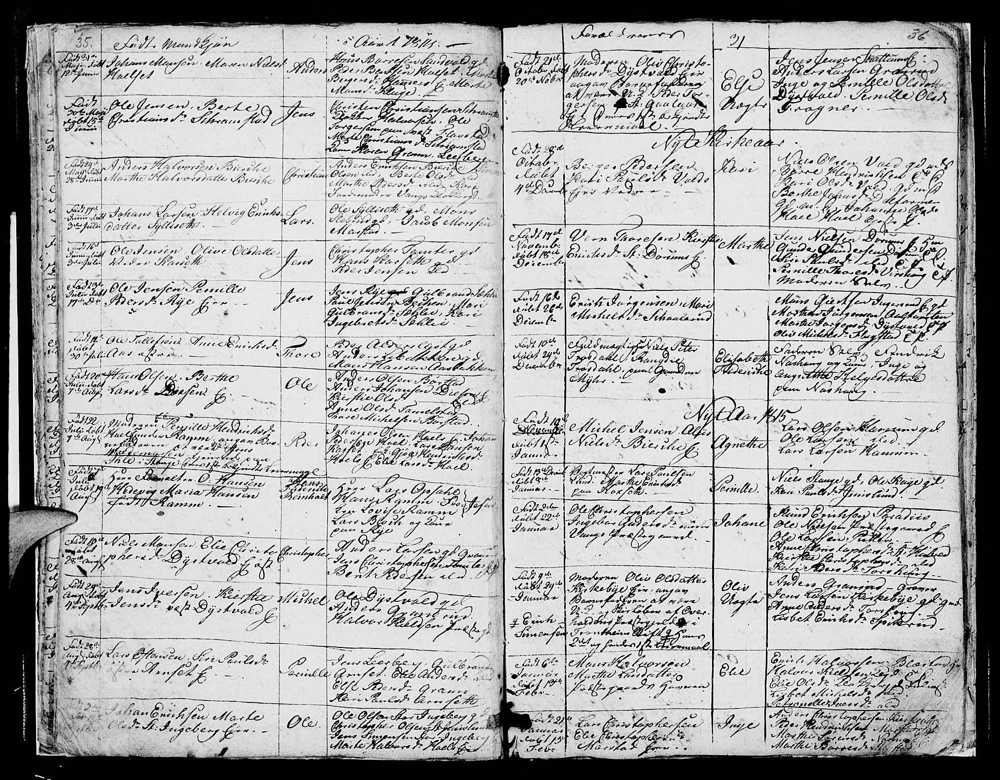 Vang prestekontor, Hedmark, SAH/PREST-008/H/Ha/Hab/L0003: Parish register (copy) no. 3, 1808-1819, p. 35-36