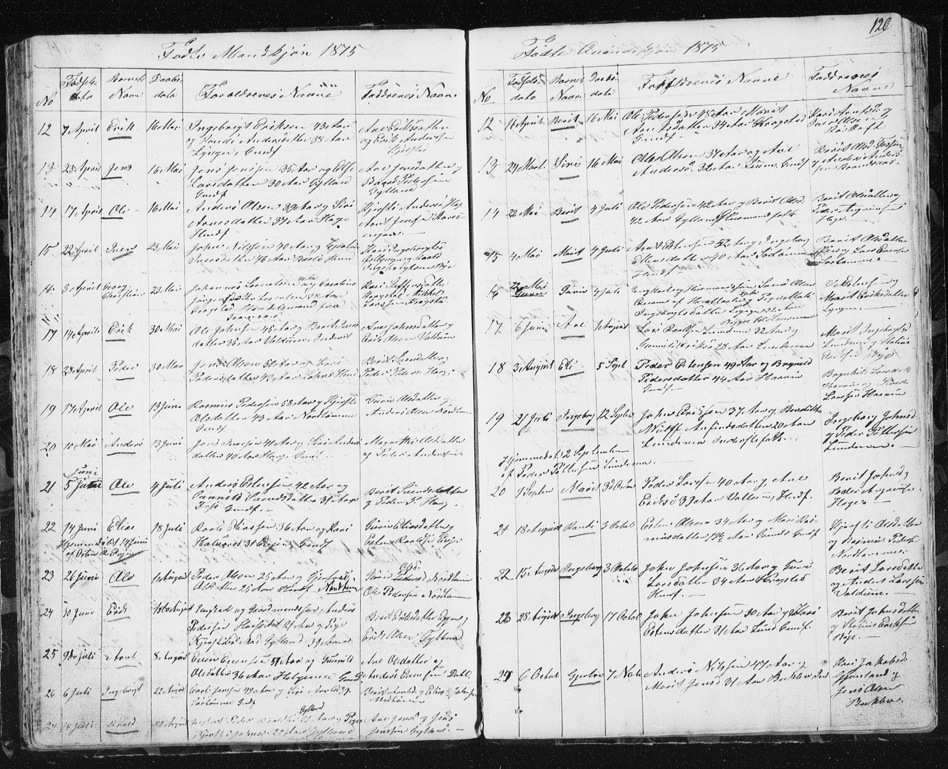 Ministerialprotokoller, klokkerbøker og fødselsregistre - Sør-Trøndelag, SAT/A-1456/692/L1110: Parish register (copy) no. 692C05, 1849-1889, p. 120