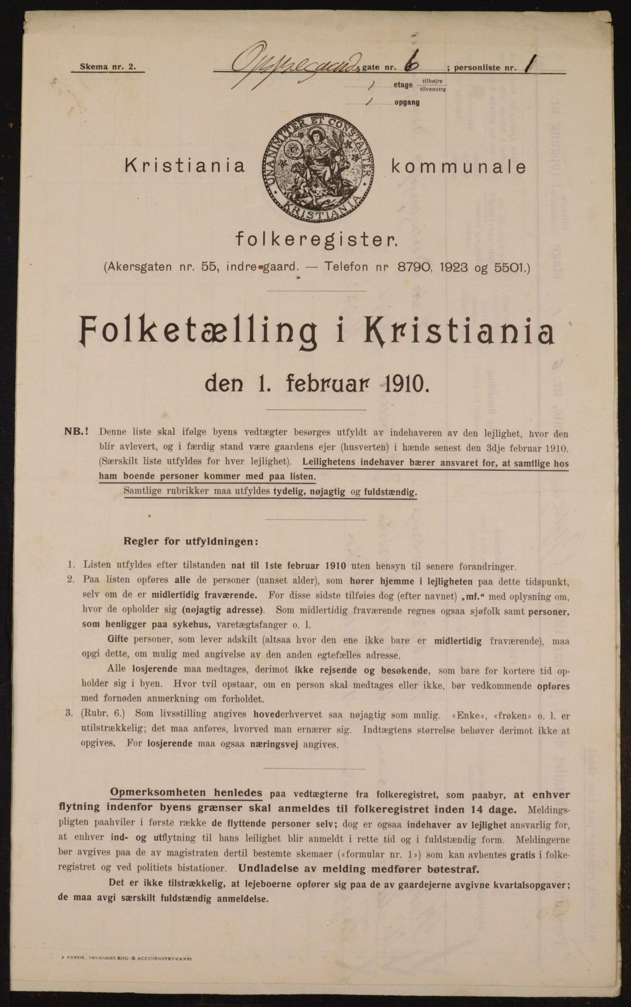 OBA, Municipal Census 1910 for Kristiania, 1910, p. 72951