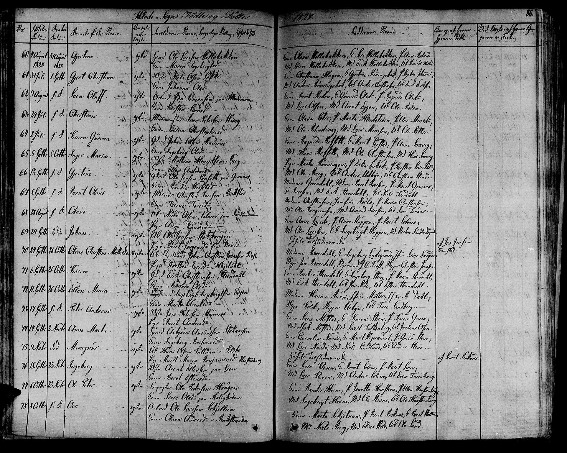 Ministerialprotokoller, klokkerbøker og fødselsregistre - Sør-Trøndelag, SAT/A-1456/606/L0286: Parish register (official) no. 606A04 /1, 1823-1840, p. 86