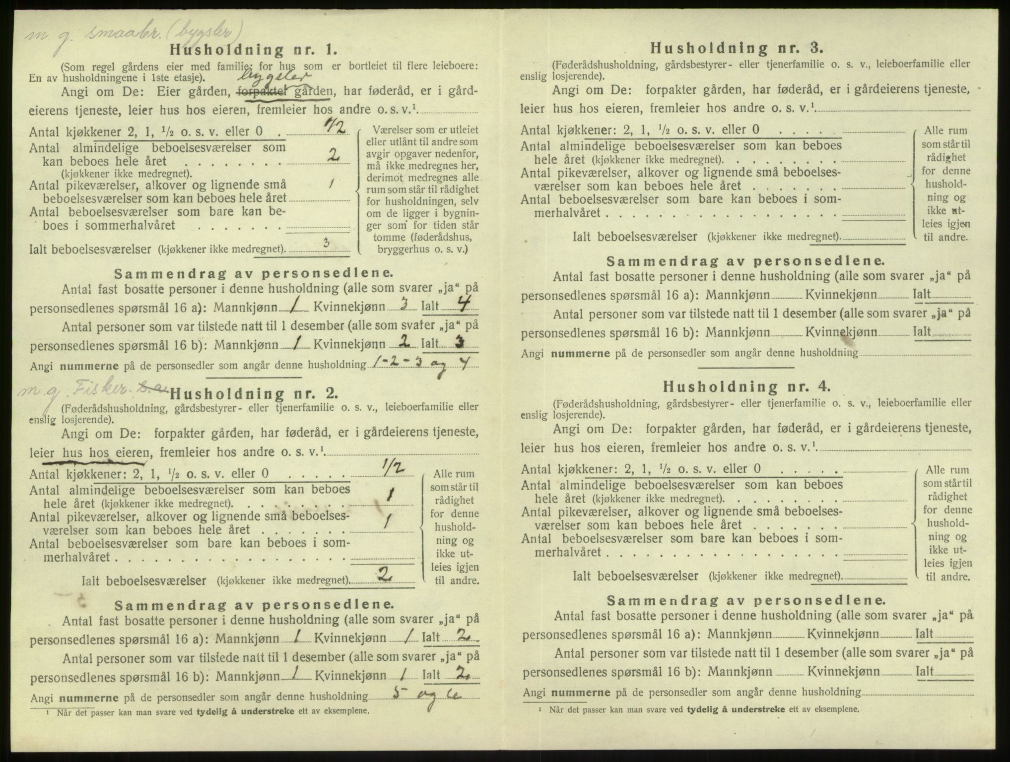 SAB, 1920 census for Gulen, 1920, p. 166