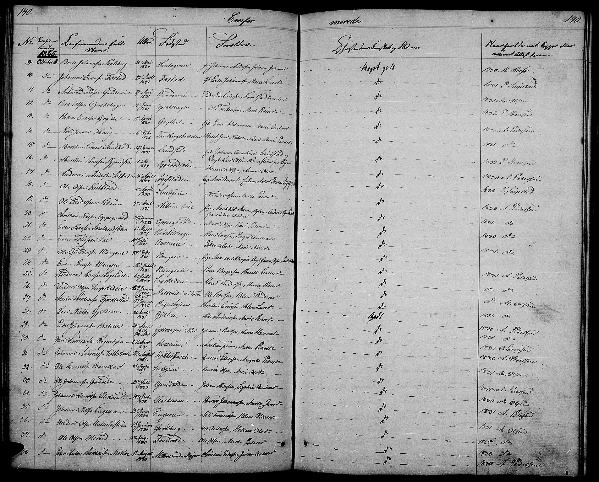 Østre Toten prestekontor, SAH/PREST-104/H/Ha/Hab/L0002: Parish register (copy) no. 2, 1840-1847, p. 140