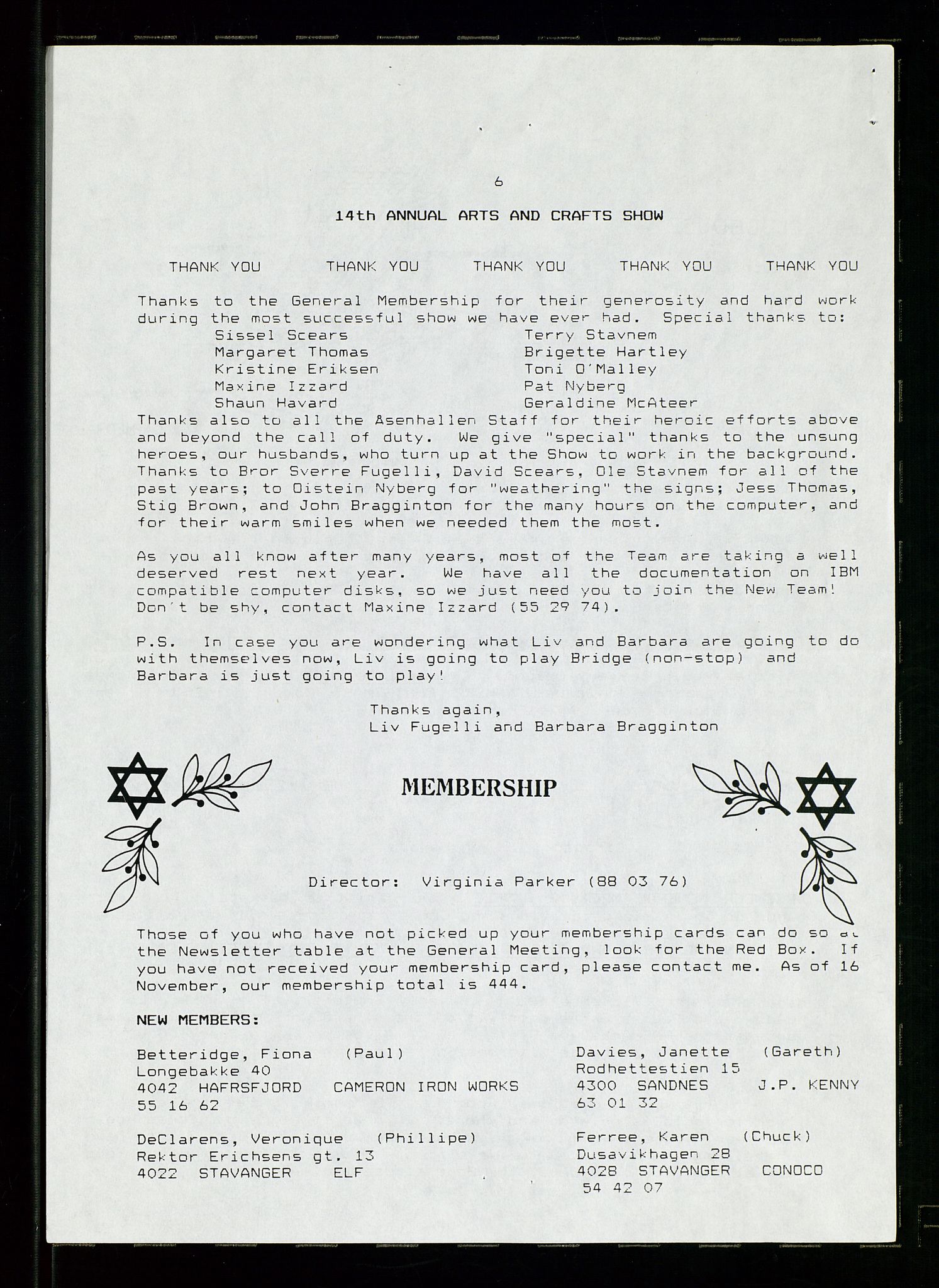 PA 1547 - Petroleum Wives Club, AV/SAST-A-101974/X/Xa/L0003: Newsletter, 1988-1994