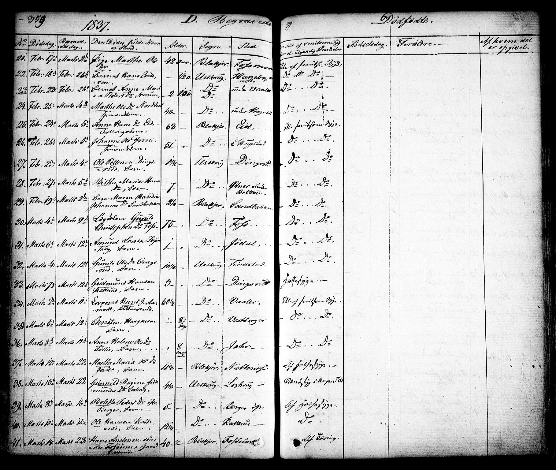 Aurskog prestekontor Kirkebøker, SAO/A-10304a/F/Fa/L0006: Parish register (official) no. I 6, 1829-1853, p. 359