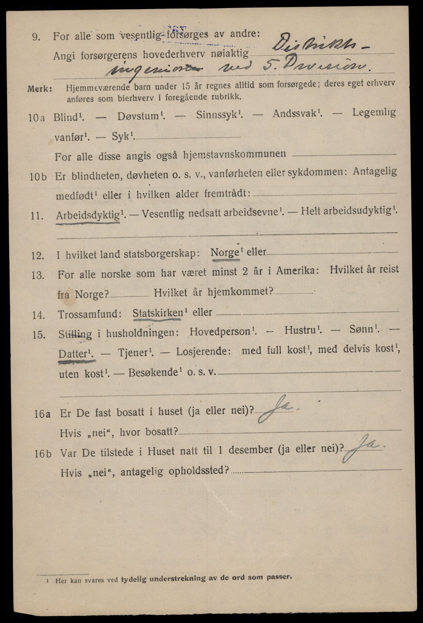 SAT, 1920 census for Trondheim, 1920, p. 67031