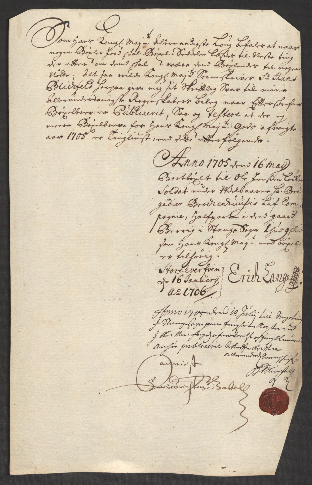 Rentekammeret inntil 1814, Reviderte regnskaper, Fogderegnskap, RA/EA-4092/R16/L1042: Fogderegnskap Hedmark, 1705, p. 40