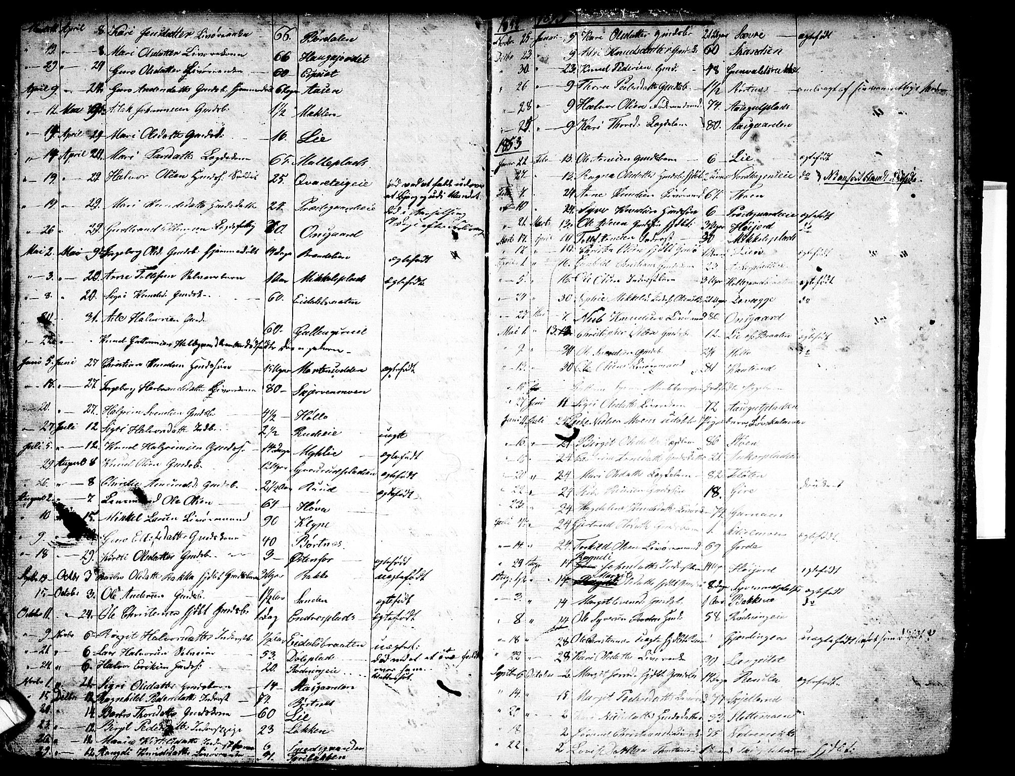 Nes kirkebøker, SAKO/A-236/G/Ga/L0001: Parish register (copy) no. I 1, 1843-1872