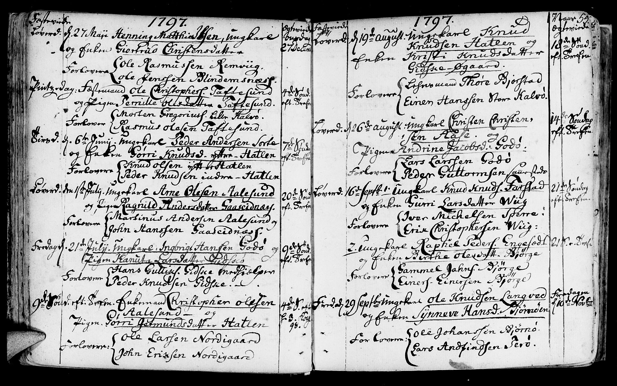 Ministerialprotokoller, klokkerbøker og fødselsregistre - Møre og Romsdal, AV/SAT-A-1454/528/L0392: Parish register (official) no. 528A03, 1762-1800, p. 55