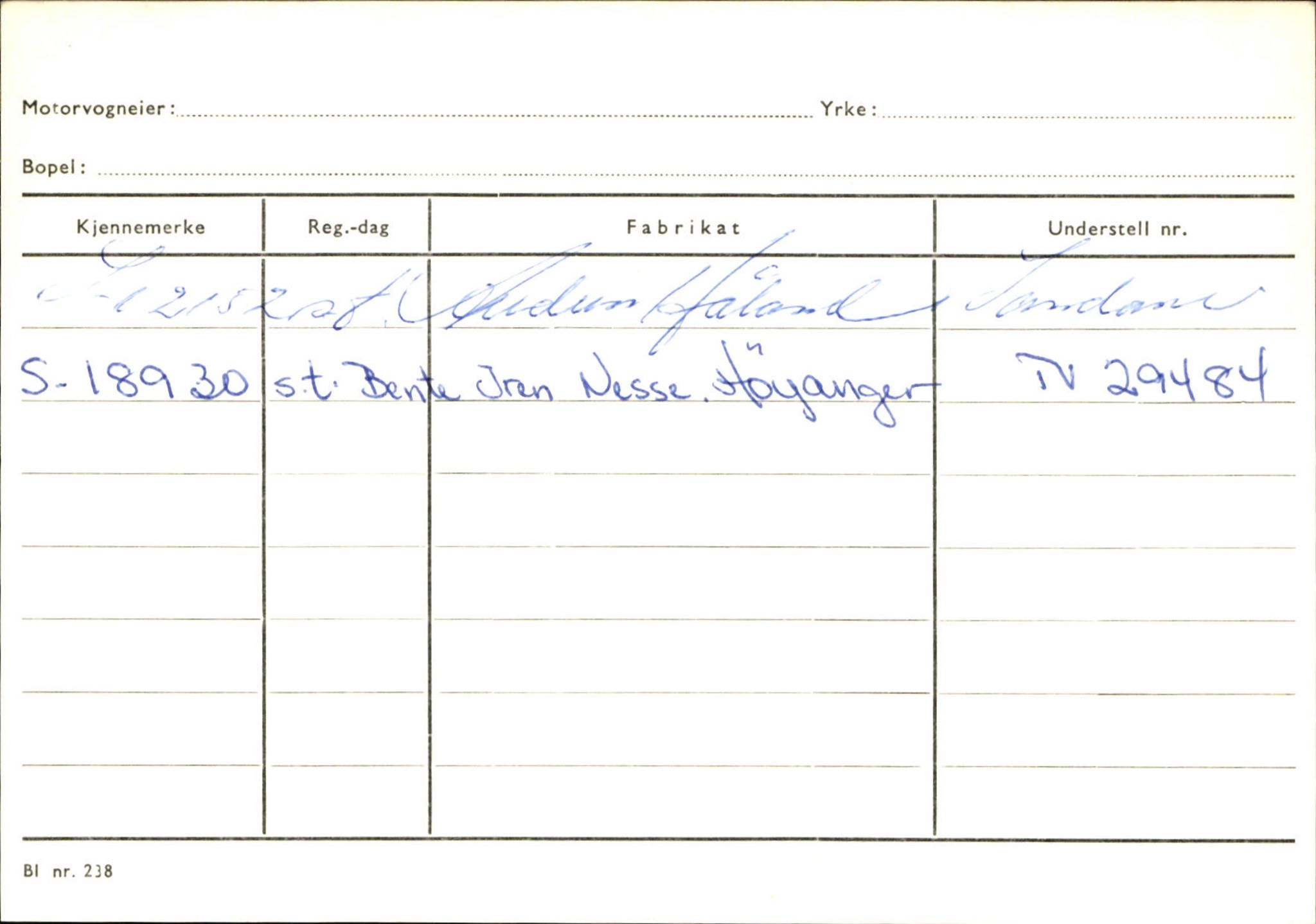 Statens vegvesen, Sogn og Fjordane vegkontor, AV/SAB-A-5301/4/F/L0131: Eigarregister Høyanger P-Å. Stryn S-Å, 1945-1975, p. 586