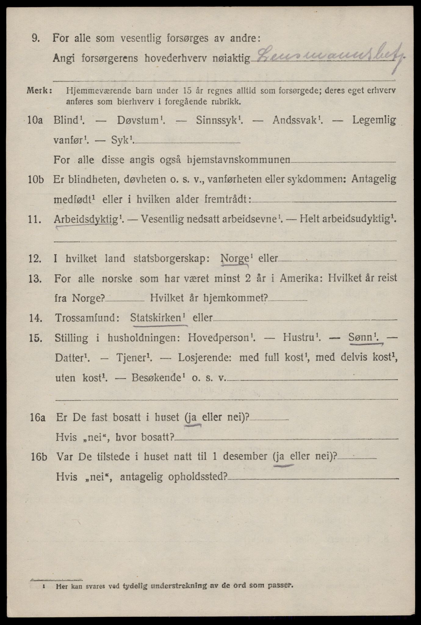 SAST, 1920 census for Hetland, 1920, p. 4654