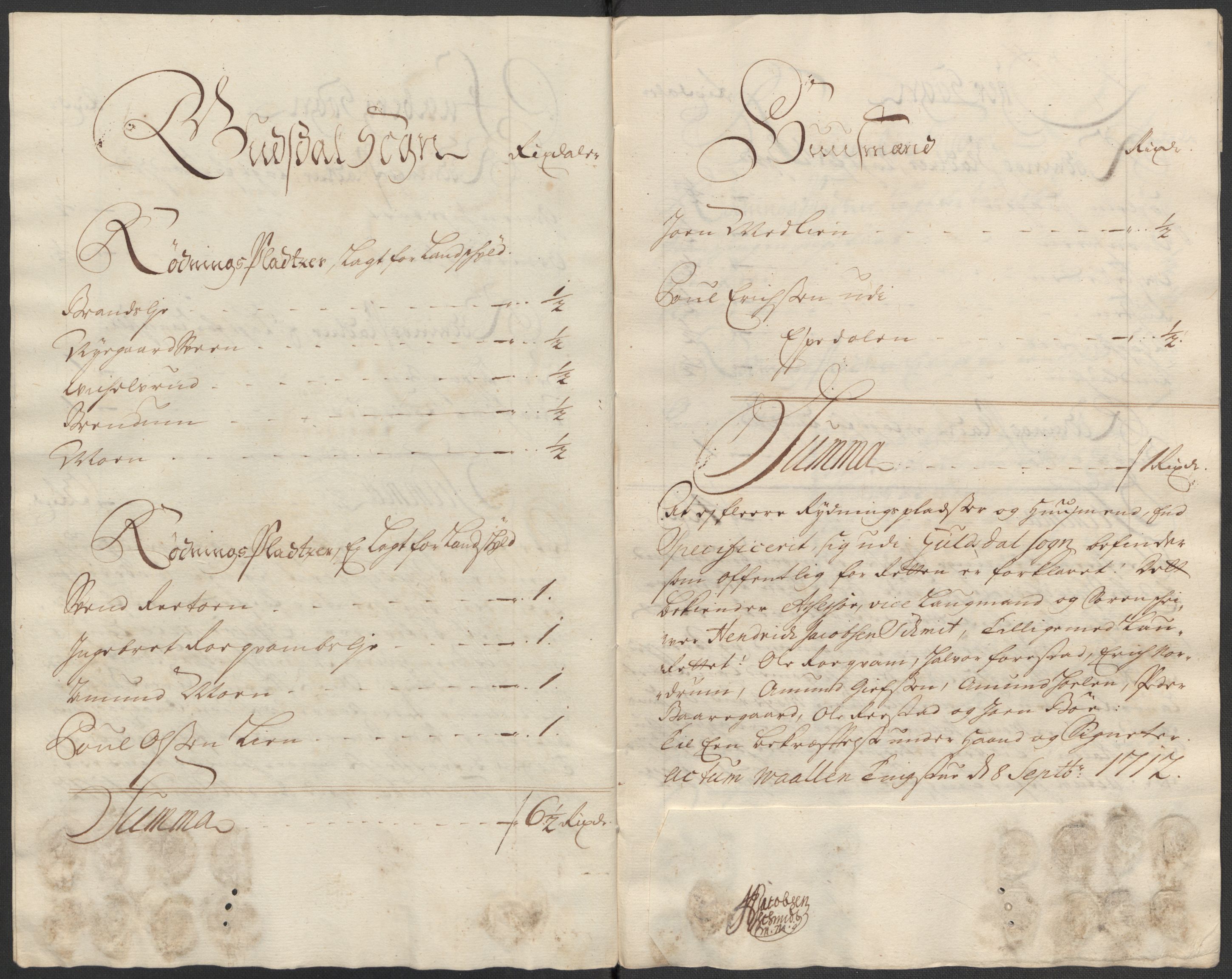 Rentekammeret inntil 1814, Reviderte regnskaper, Fogderegnskap, AV/RA-EA-4092/R17/L1181: Fogderegnskap Gudbrandsdal, 1712, p. 51