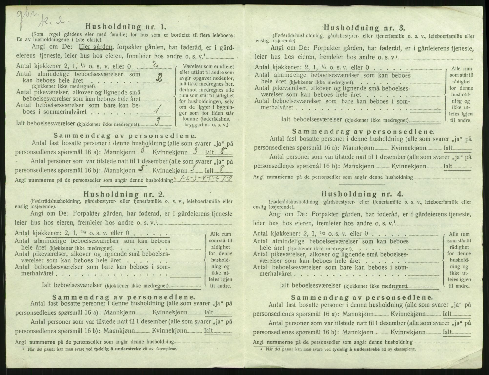 SAH, 1920 census for Folldal, 1920, p. 836