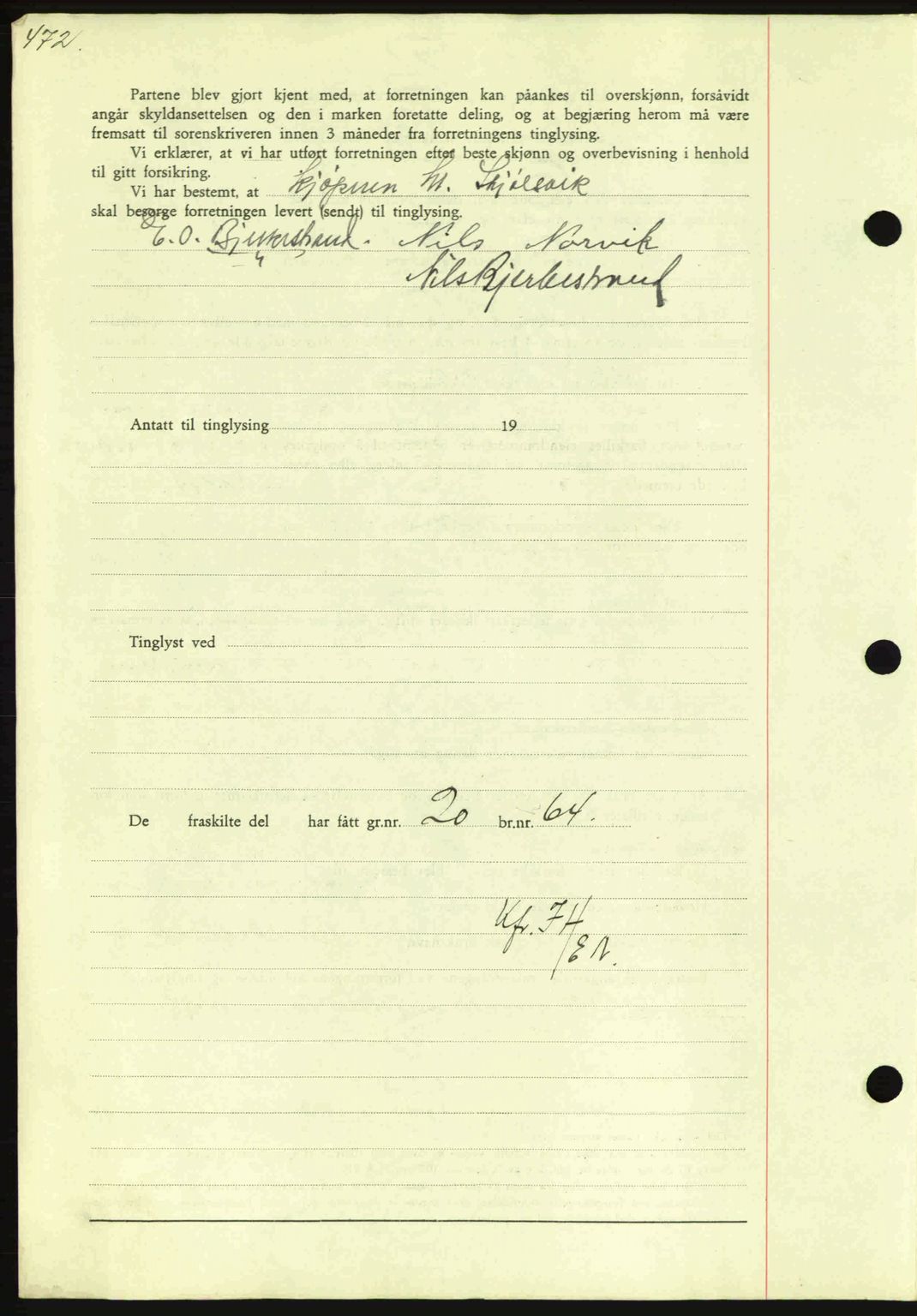 Nordmøre sorenskriveri, SAT/A-4132/1/2/2Ca: Mortgage book no. A84, 1938-1938, Diary no: : 2129/1938