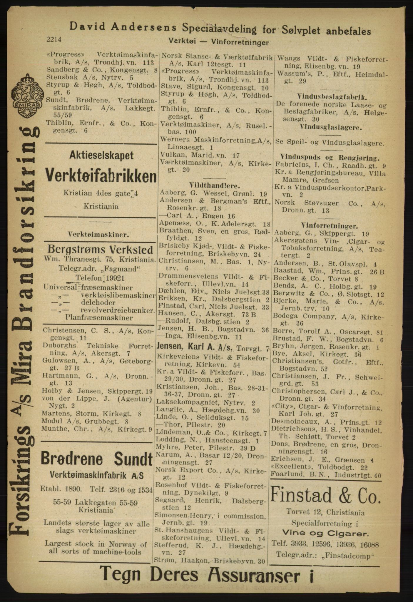 Kristiania/Oslo adressebok, PUBL/-, 1918, p. 2367