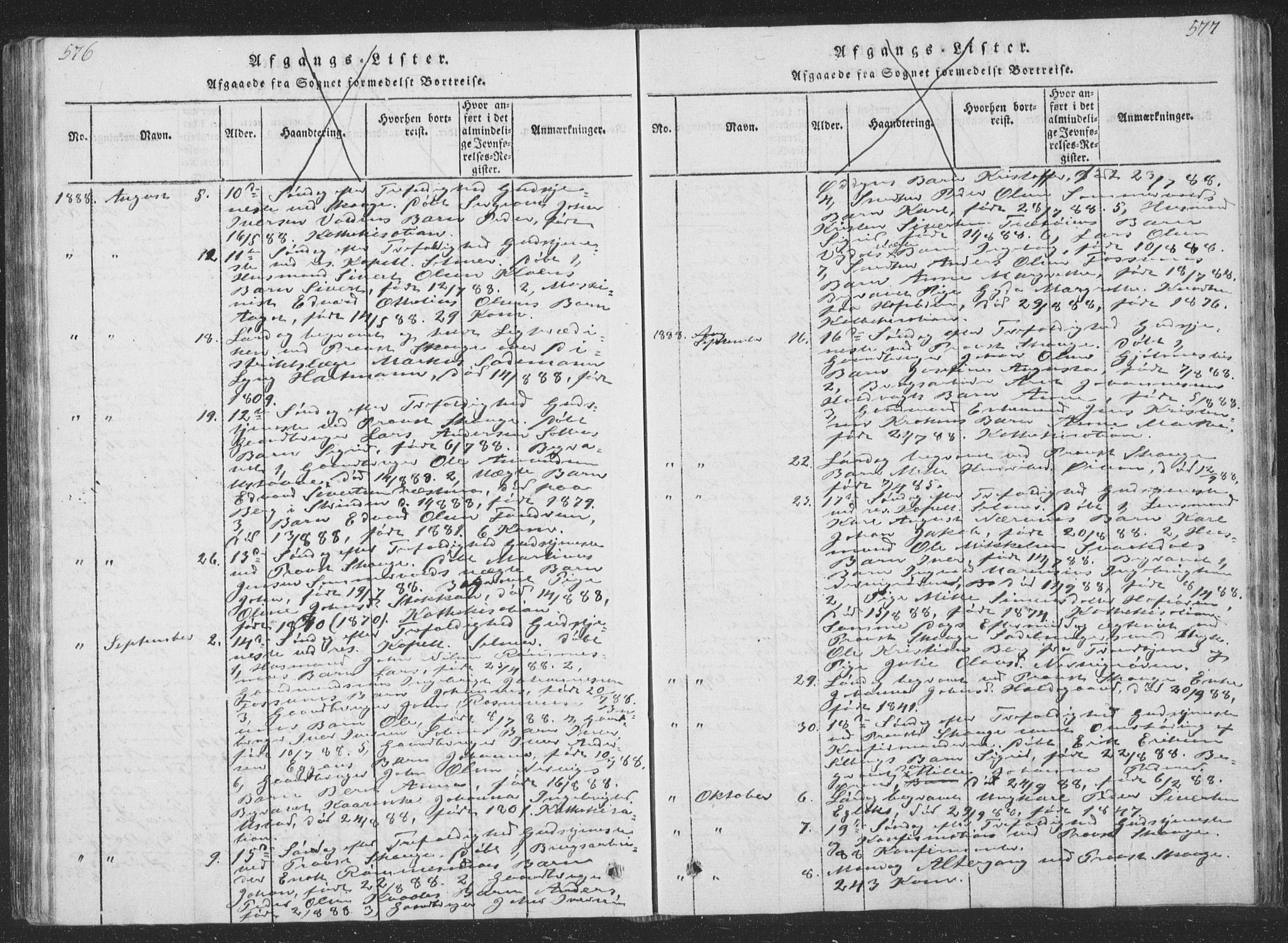 Ministerialprotokoller, klokkerbøker og fødselsregistre - Sør-Trøndelag, SAT/A-1456/668/L0816: Parish register (copy) no. 668C05, 1816-1893, p. 576-577