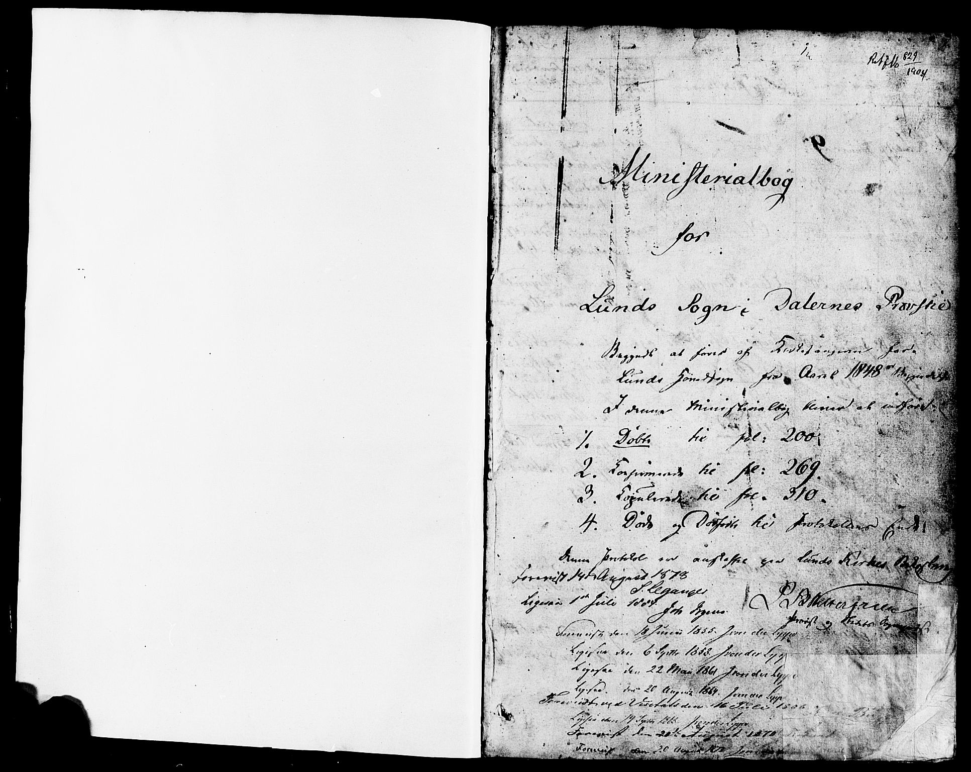 Lund sokneprestkontor, SAST/A-101809/S07/L0003: Parish register (copy) no. B 3, 1848-1885