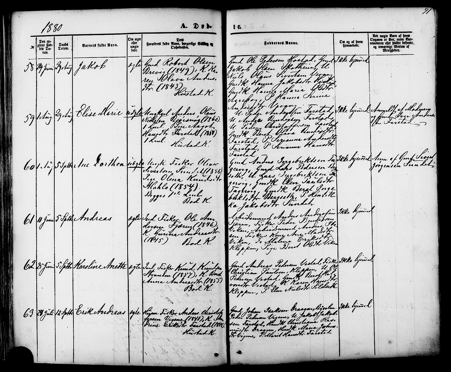 Ministerialprotokoller, klokkerbøker og fødselsregistre - Møre og Romsdal, AV/SAT-A-1454/566/L0768: Parish register (official) no. 566A07, 1869-1881, p. 91