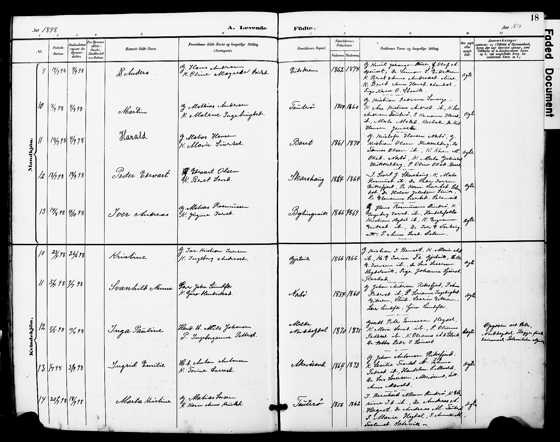 Ministerialprotokoller, klokkerbøker og fødselsregistre - Møre og Romsdal, AV/SAT-A-1454/560/L0725: Parish register (copy) no. 560C02, 1895-1930, p. 18