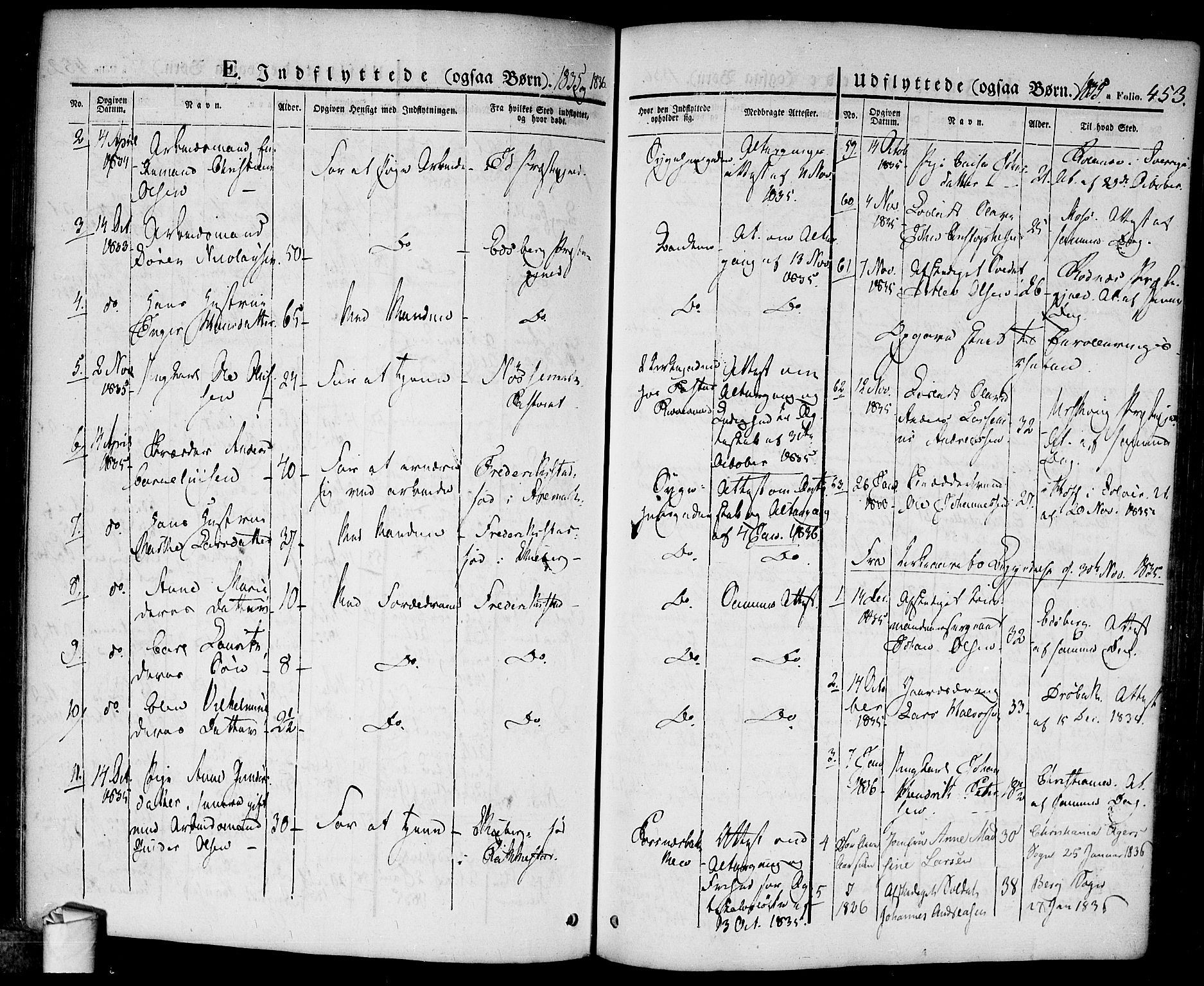 Halden prestekontor Kirkebøker, AV/SAO-A-10909/F/Fa/L0005: Parish register (official) no. I 5, 1834-1845, p. 453