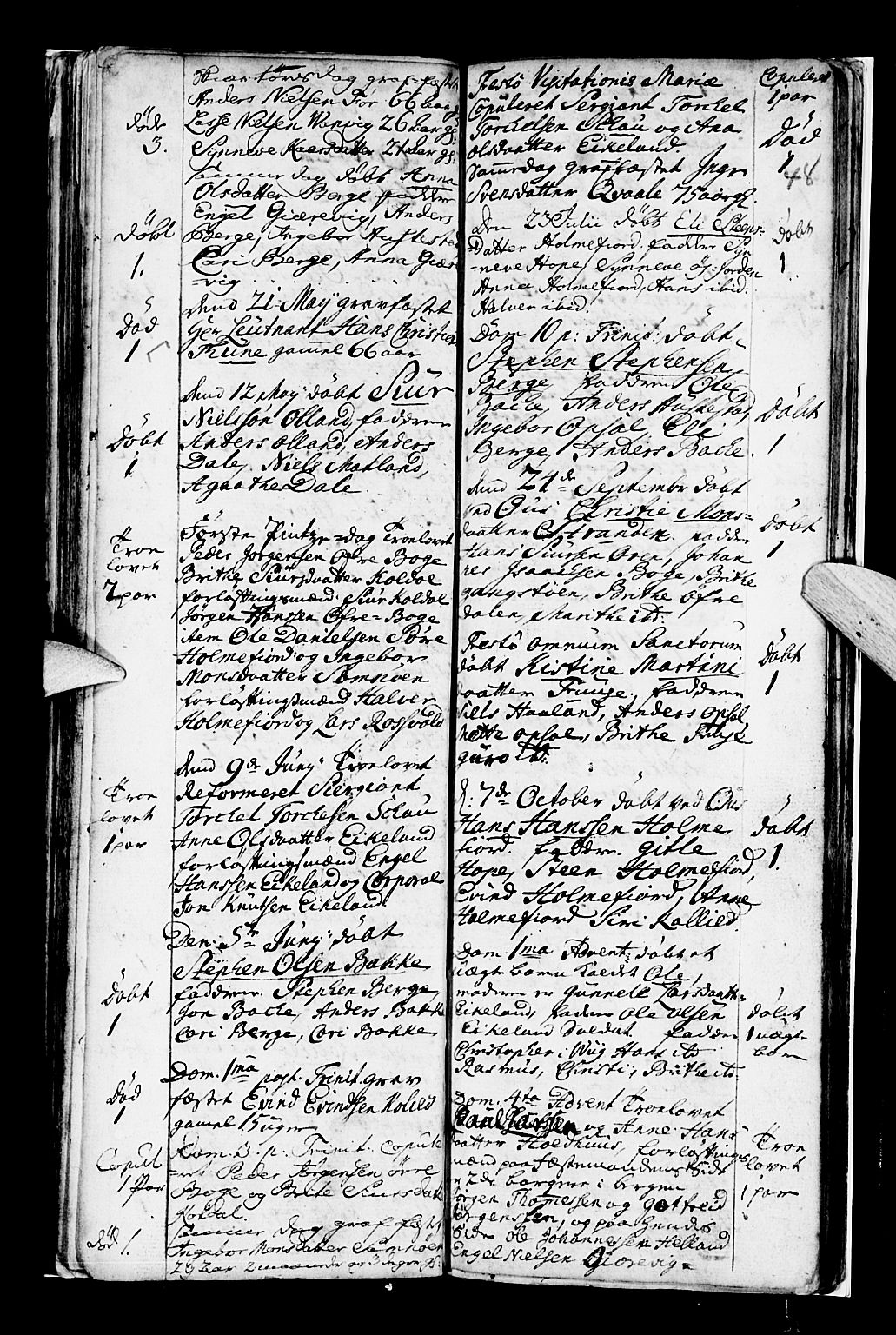 Os sokneprestembete, SAB/A-99929: Parish register (official) no. A 7, 1723-1760, p. 48