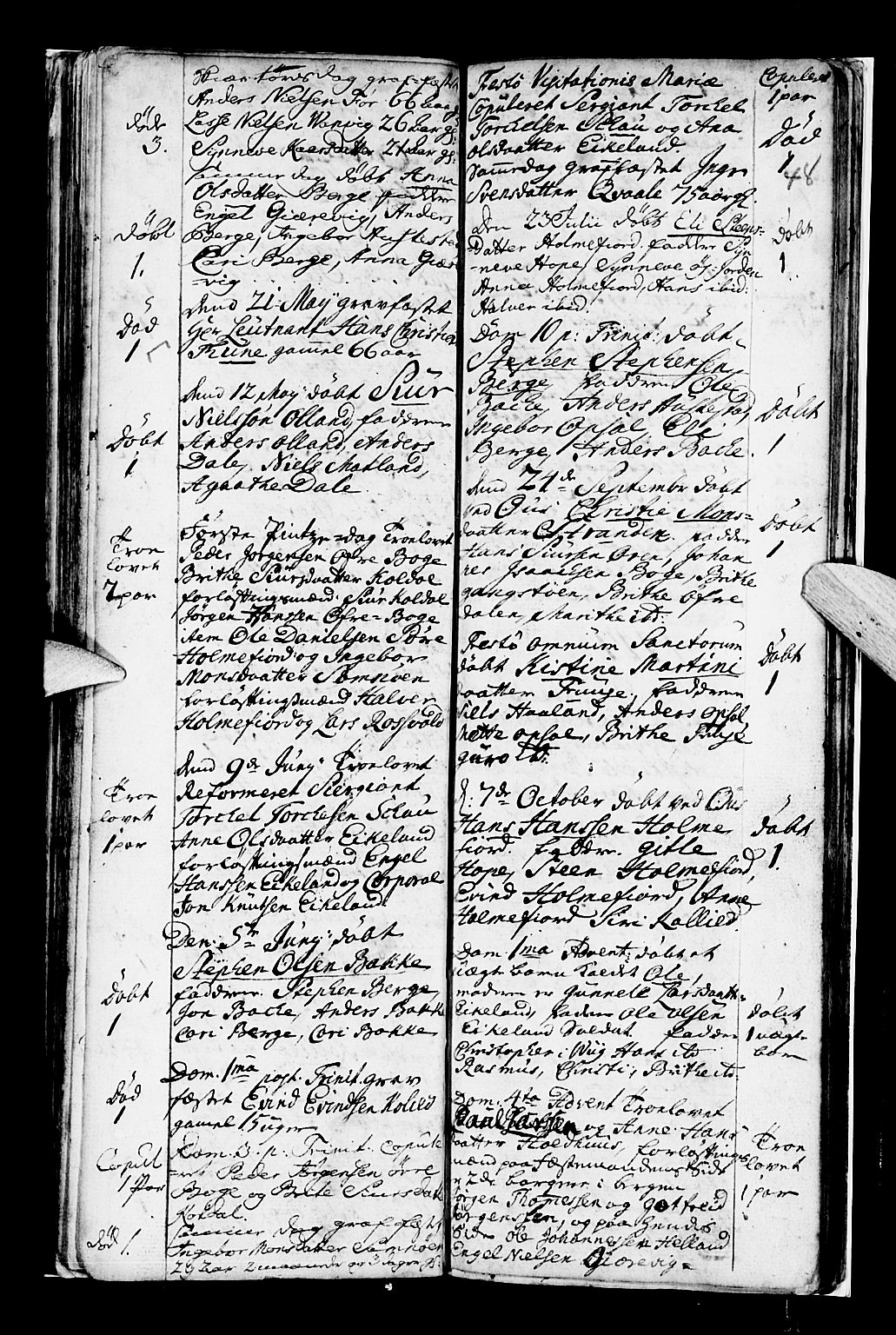 Os sokneprestembete, AV/SAB-A-99929: Parish register (official) no. A 7, 1723-1760, p. 48